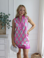 Lotus Floral Sleeveless Mini Dress