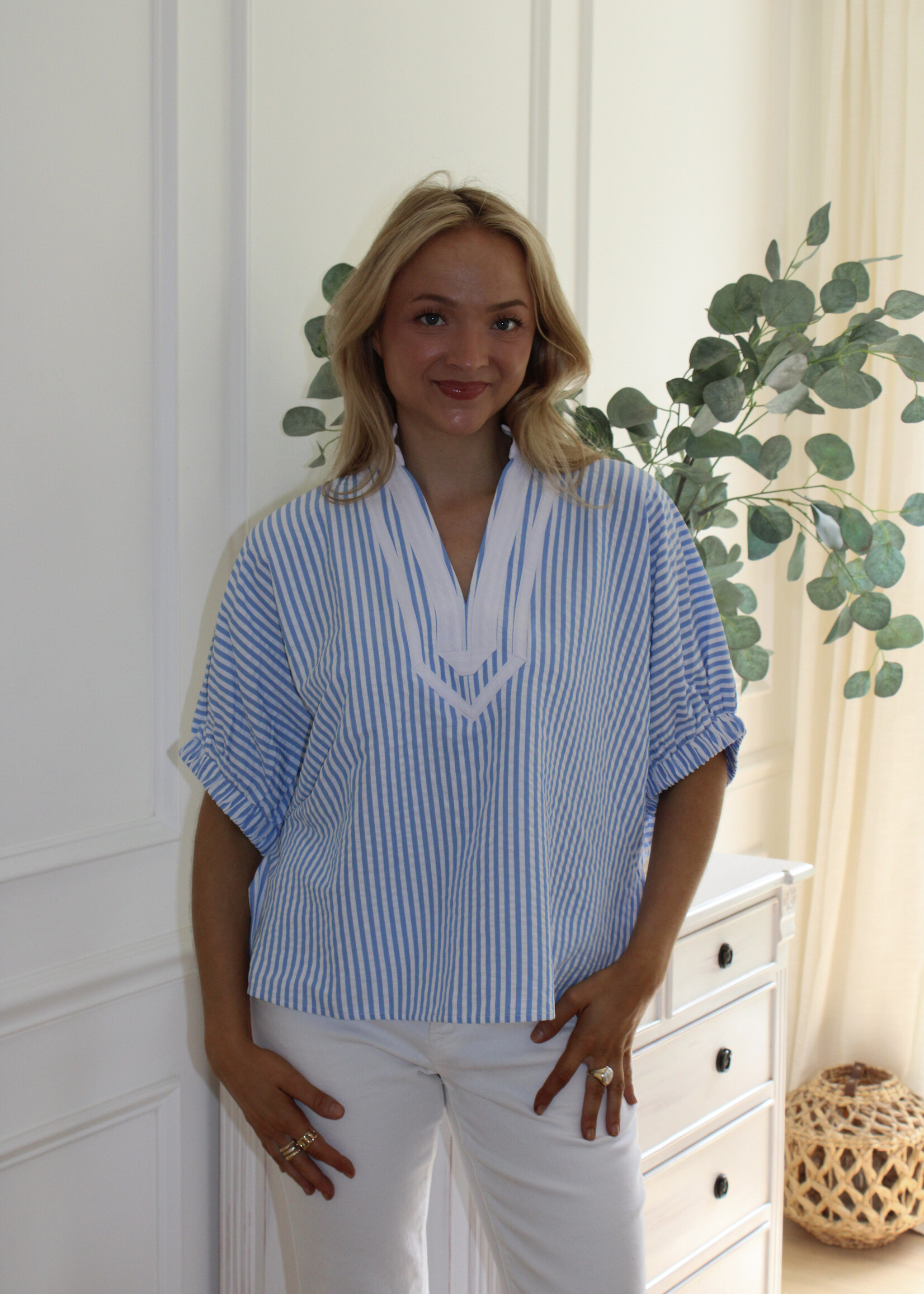 Ossie Stripe Blouse Top