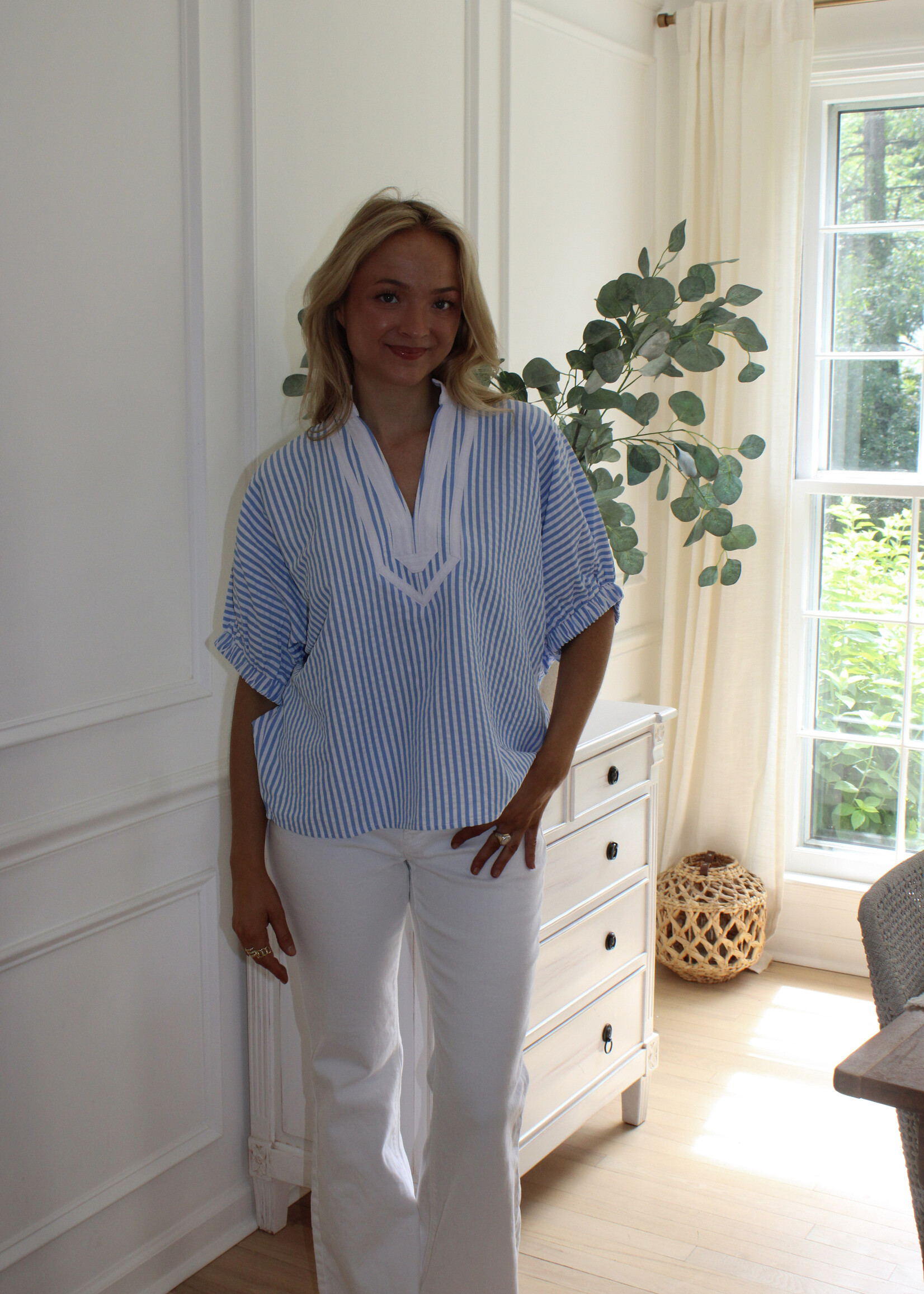 Ossie Stripe Blouse Top
