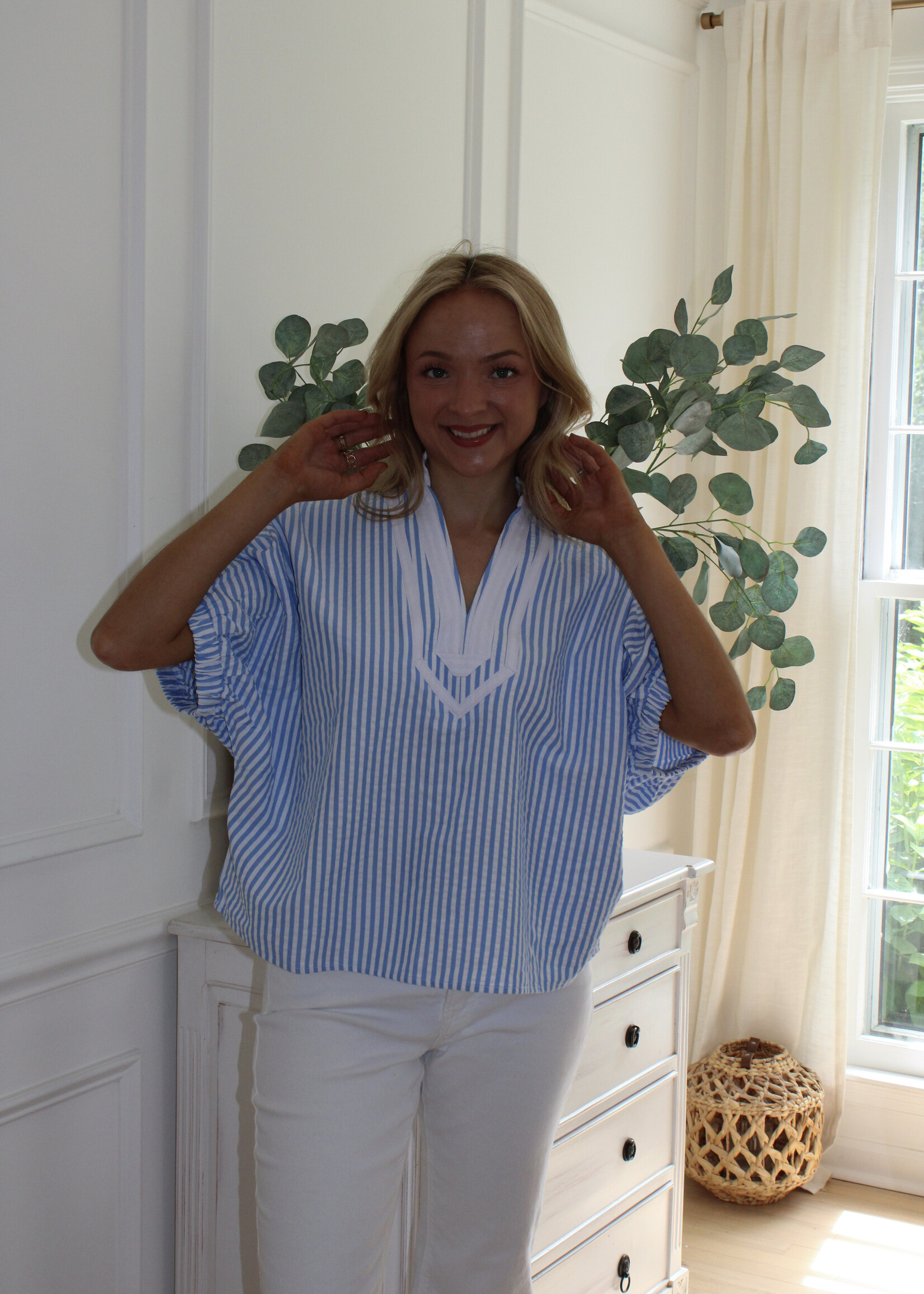 Ossie Stripe Blouse Top