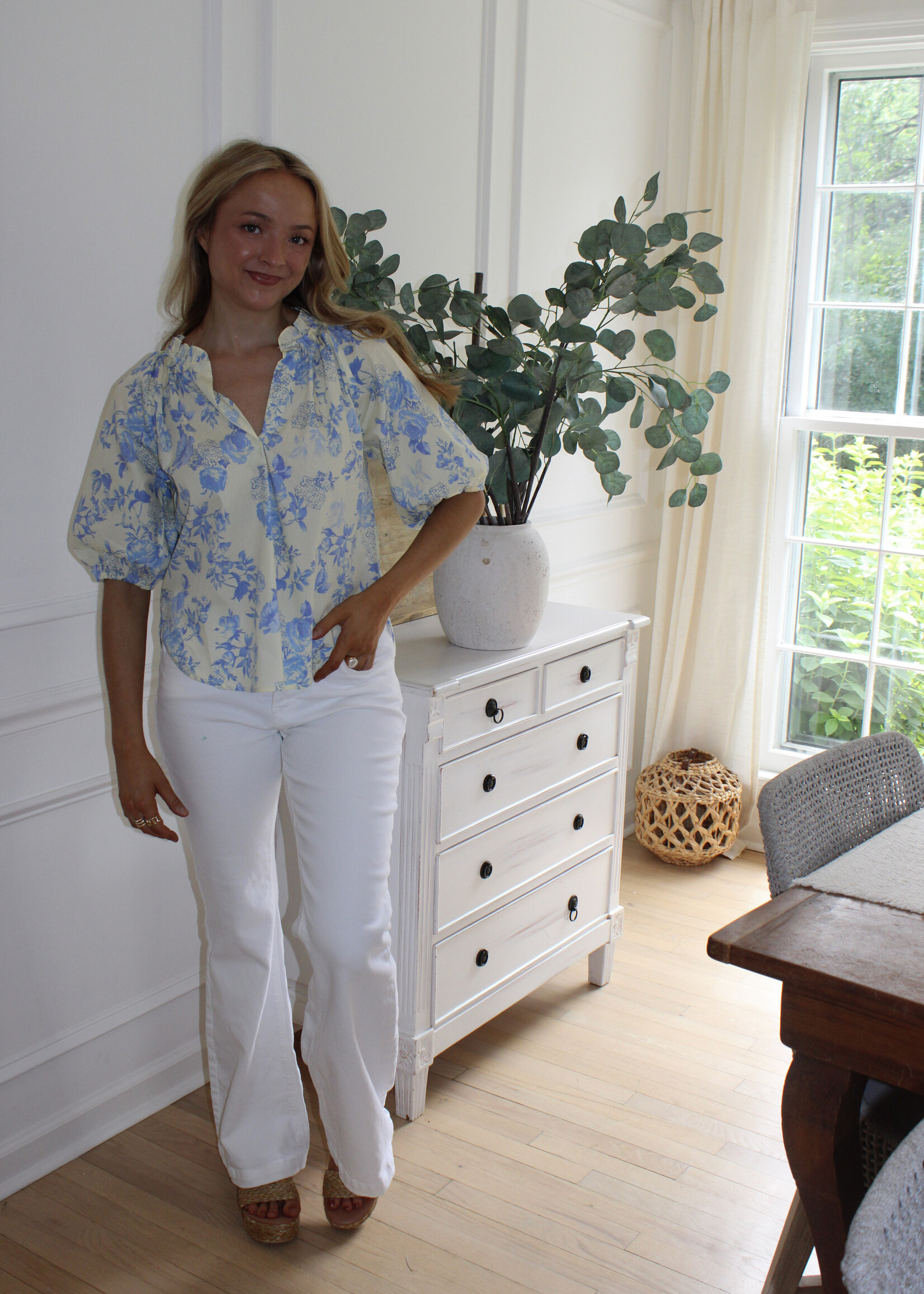 Alma Floral Puff Sleeve Blouse