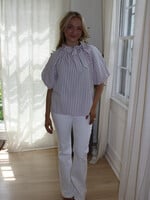 Latisha Puff Sleeve Vertical Stripes Top