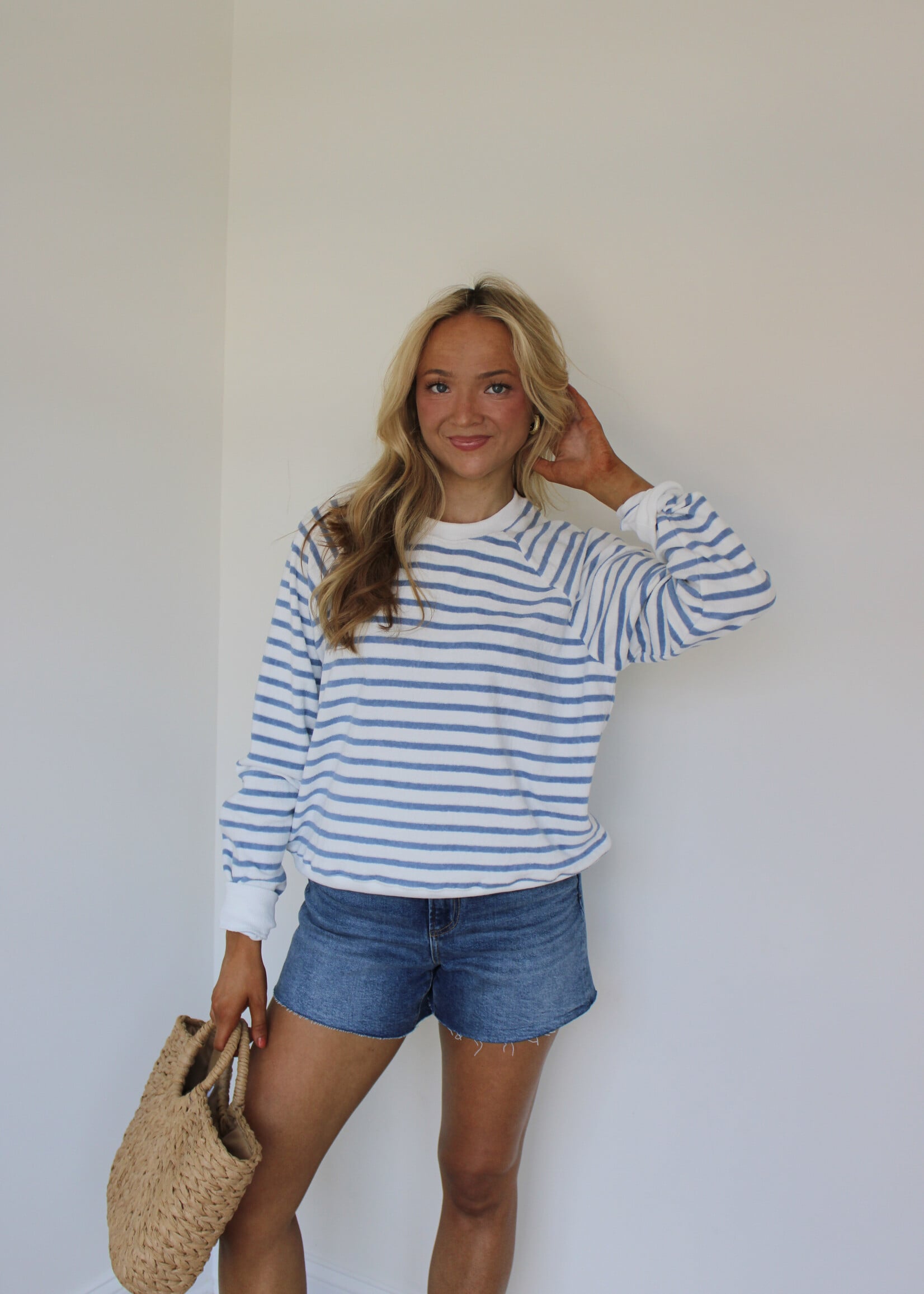 Loren Striped Pullover Sweatshirt