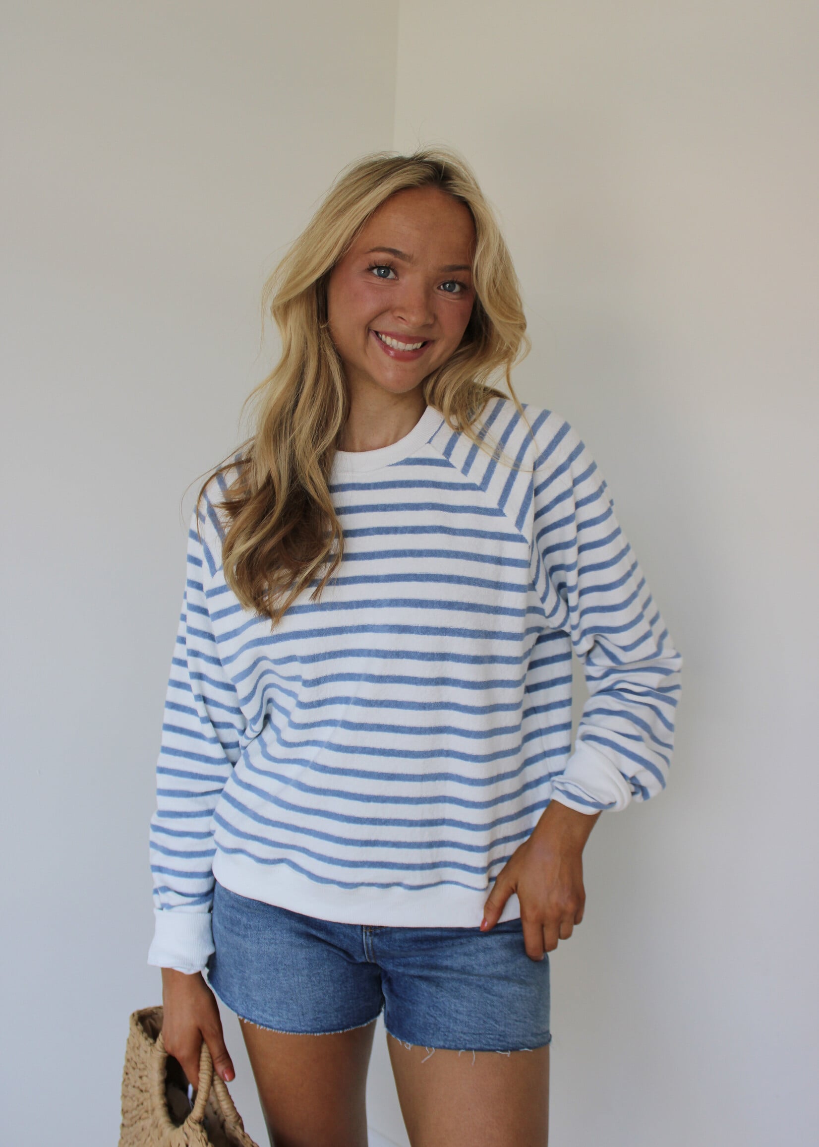 Loren Striped Pullover Sweatshirt