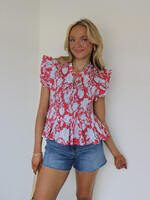 Jessica Ruffled Floral Top