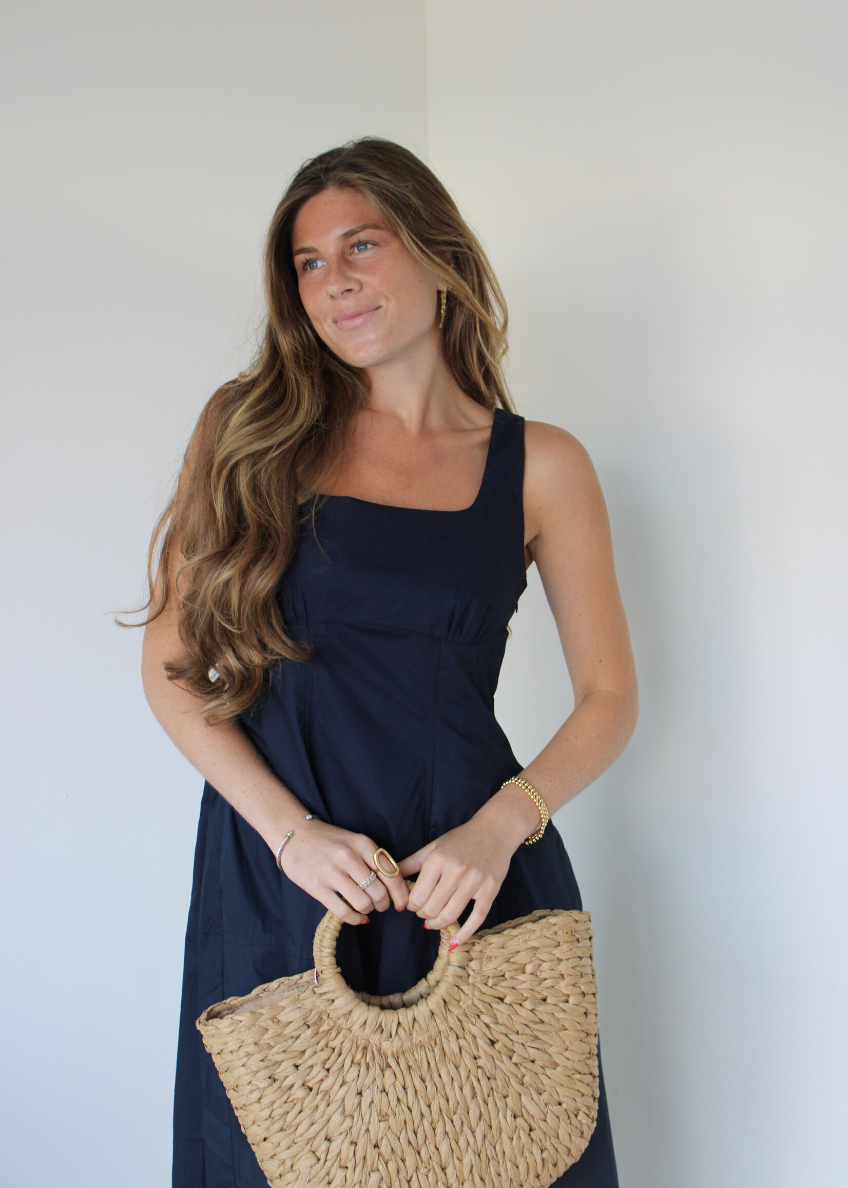 Alicia Square Neck Midi Dress