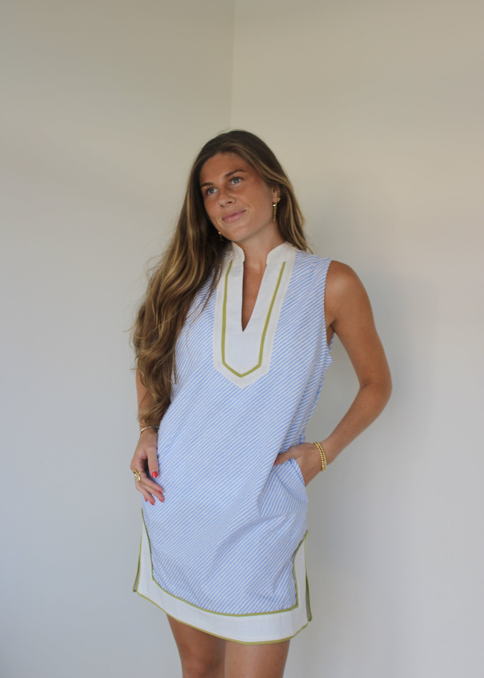 Crystal Stripe Mini Dress
