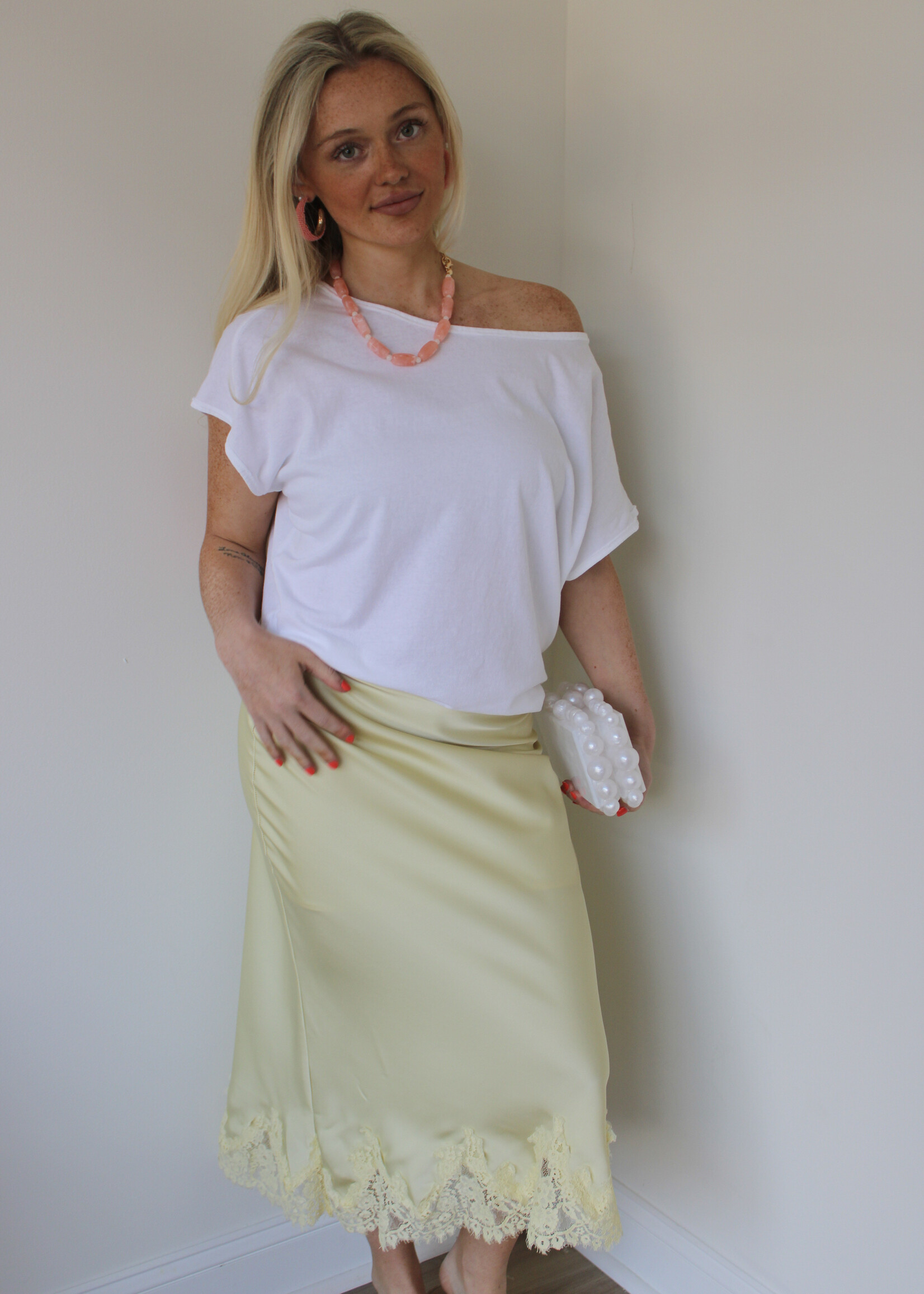 Harley Lace Trim Midi Skirt