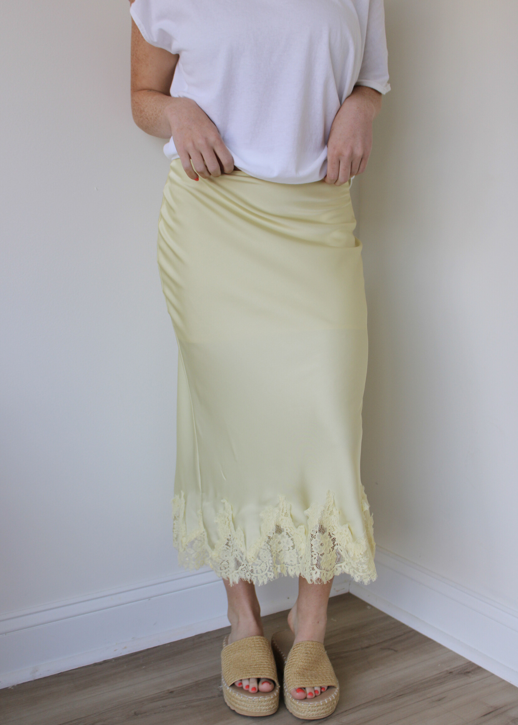 Harley Lace Trim Midi Skirt
