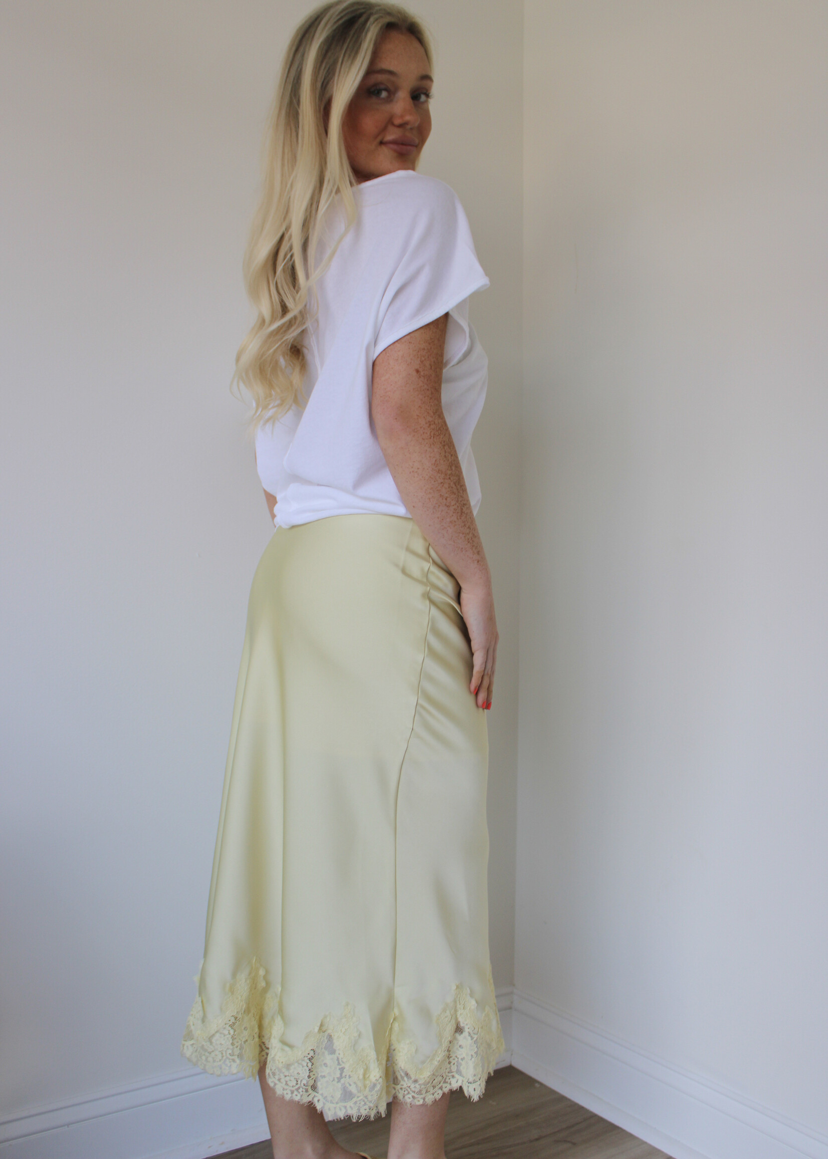 Harley Lace Trim Midi Skirt