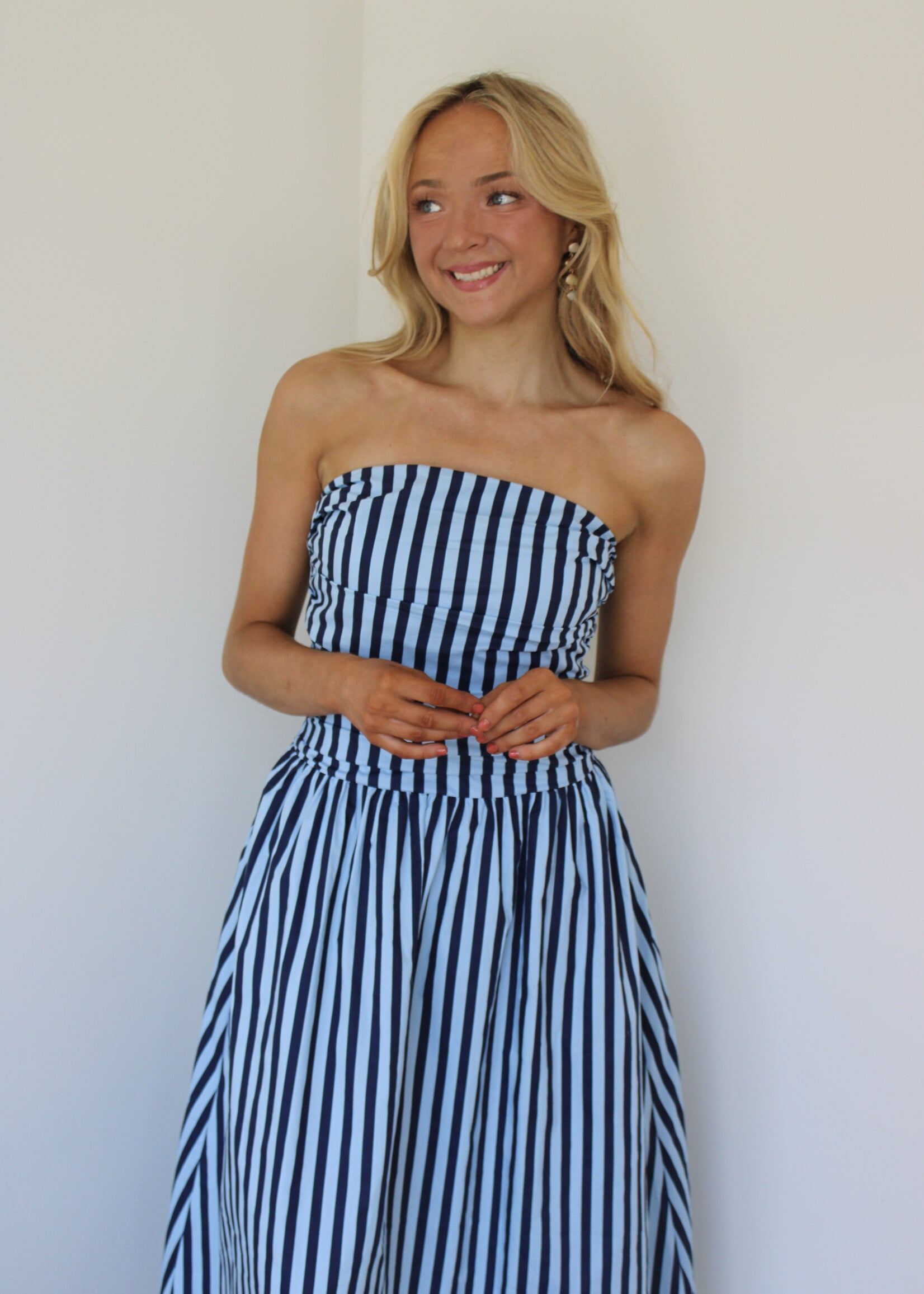 Maxine Stripe Tube Maxi Dress