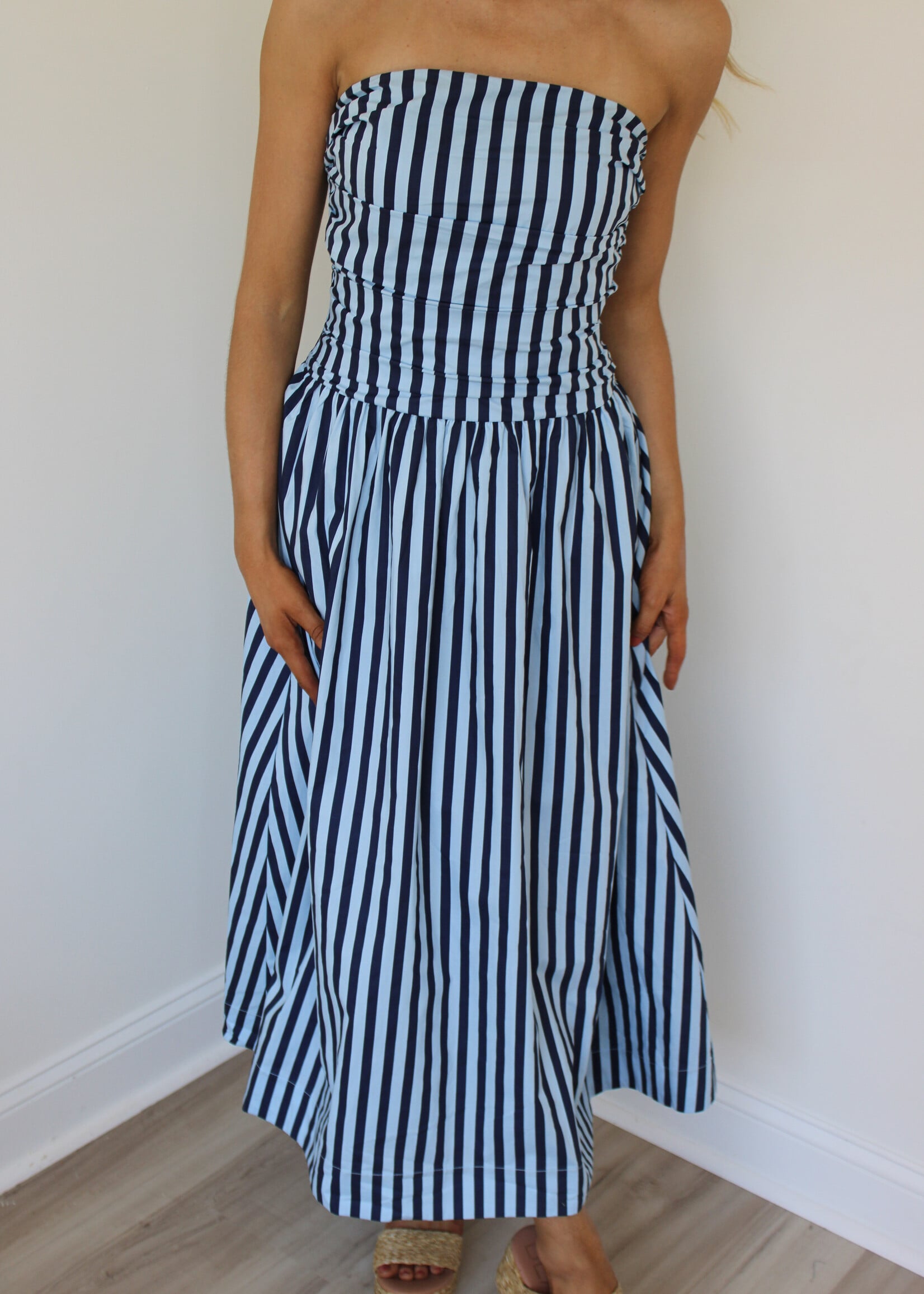 Maxine Stripe Tube Maxi Dress