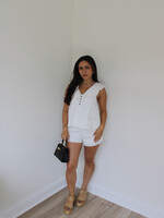 Cattie Contrast Stitching Top