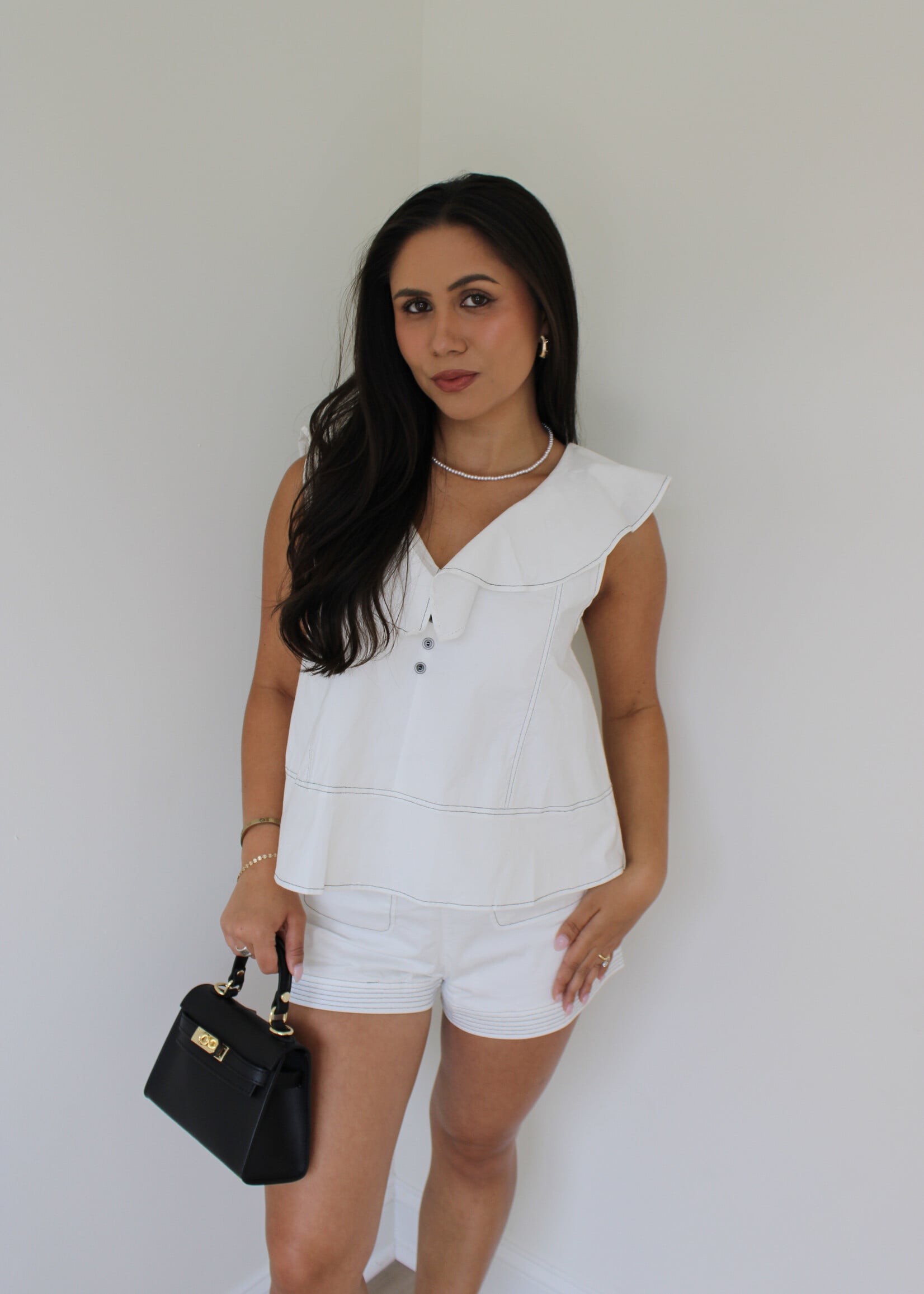 Cece Contrast Stitching Shorts