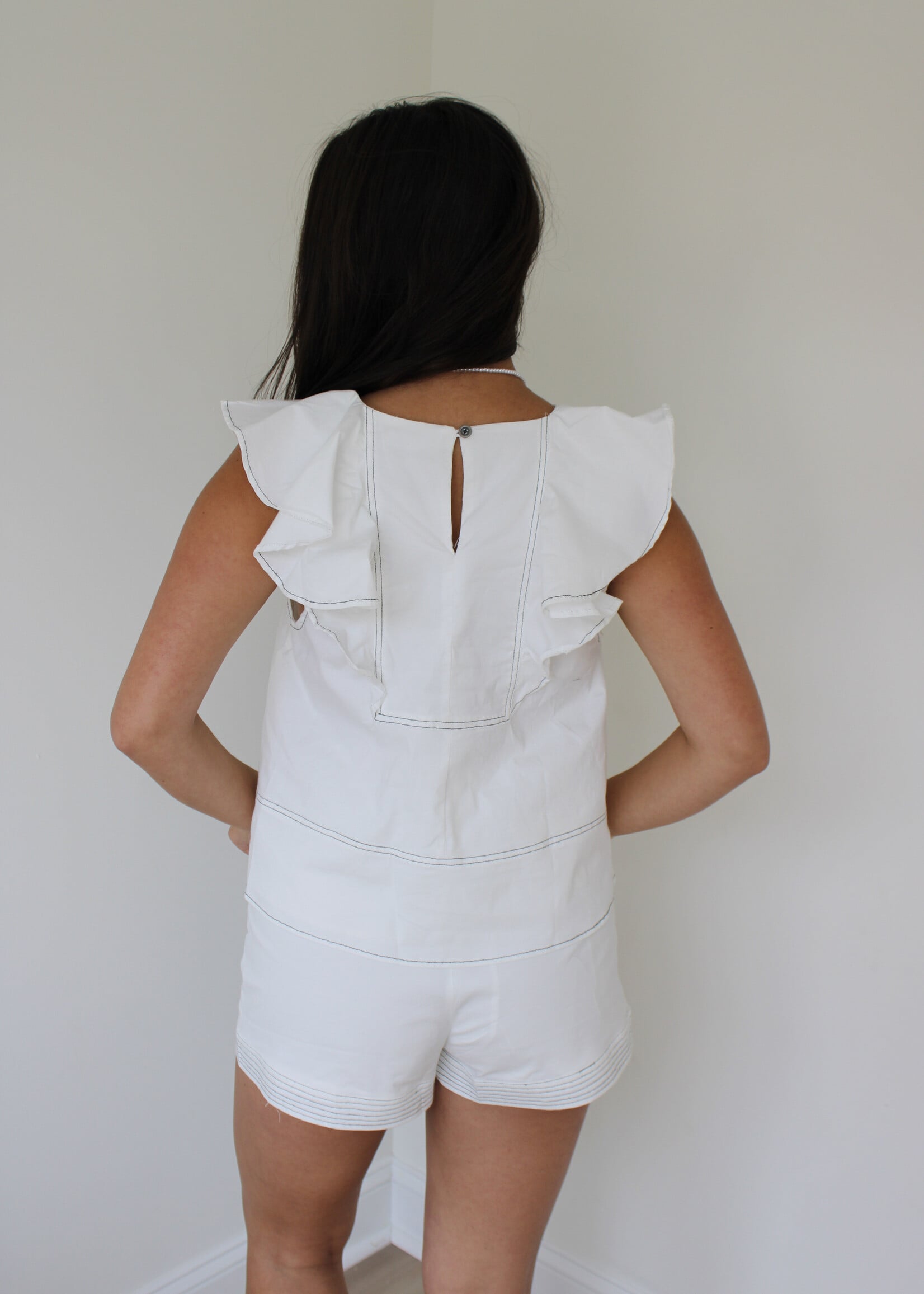 Cece Contrast Stitching Shorts