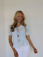 Doris Tie Front Stripe Blouse