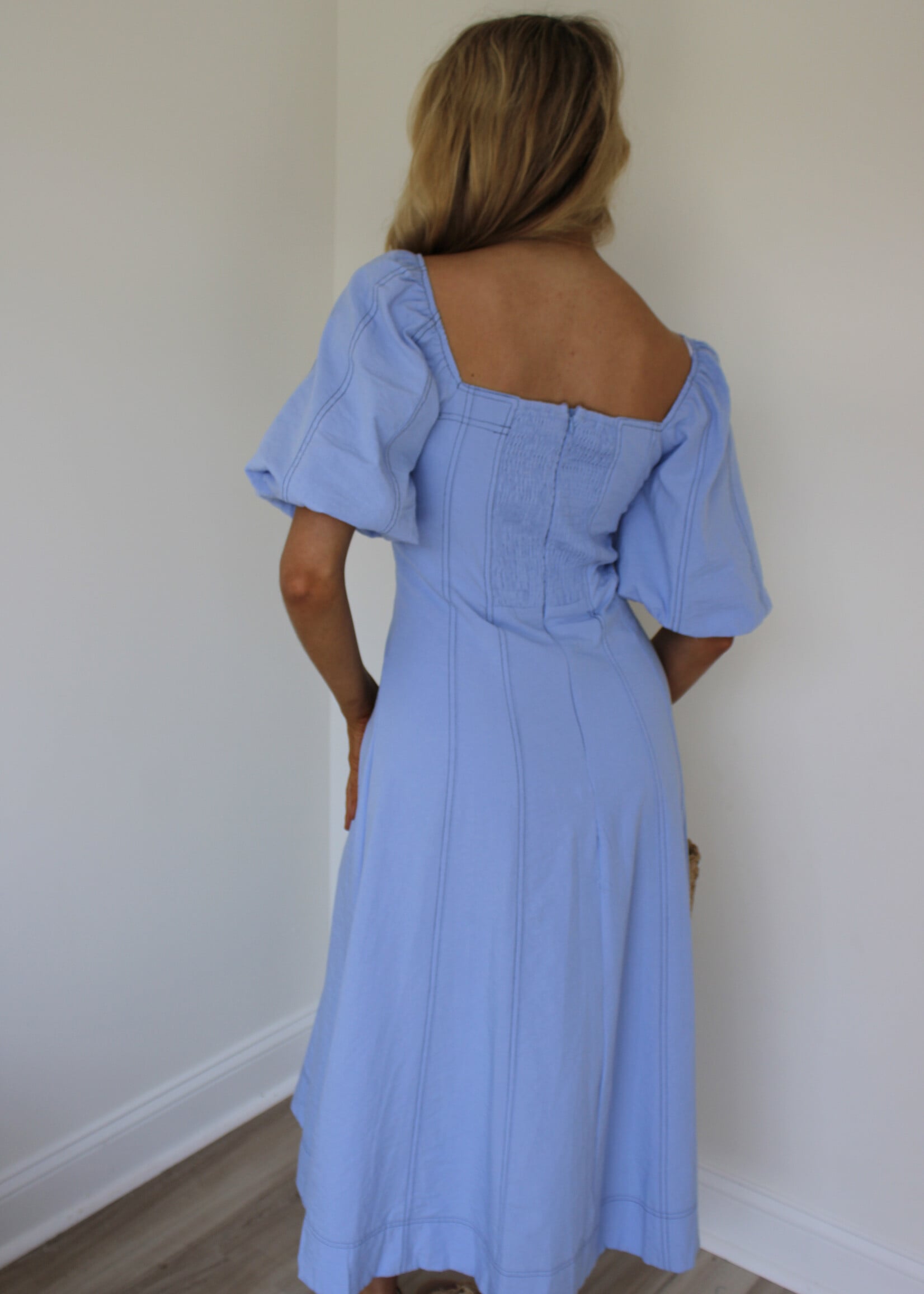 Tina Puff Sleeve Midi Dress