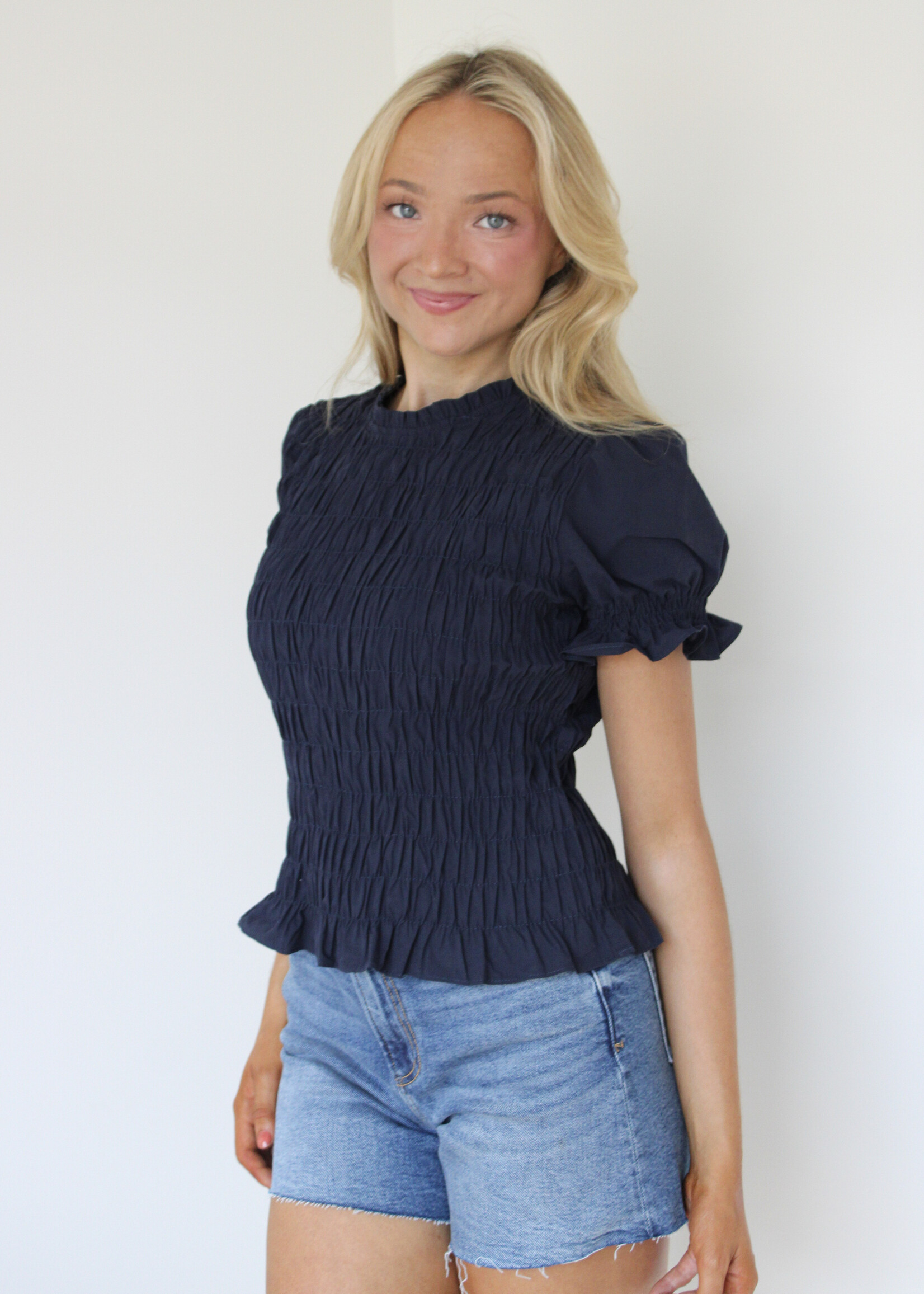 Liberty Short Puff Sleeve Top