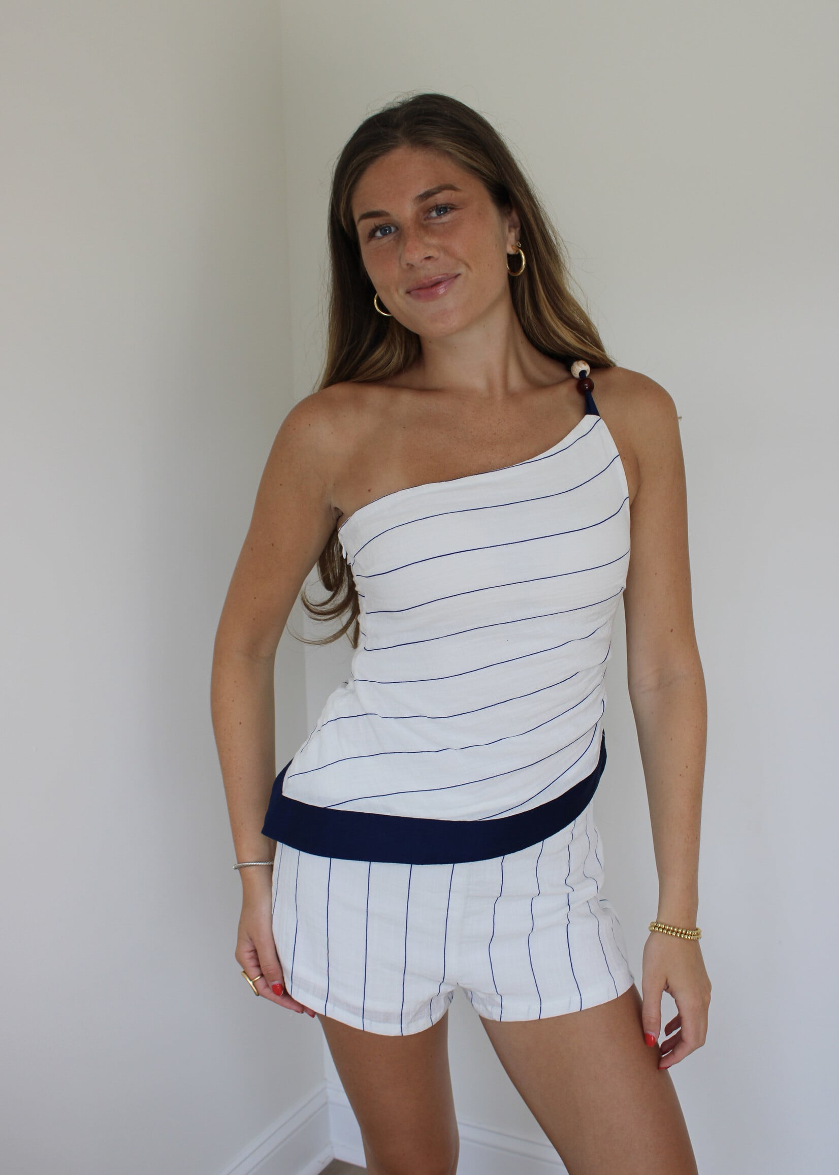 Raine Striped Mini Shorts
