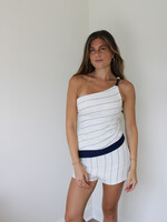 Peppa One Shoulder Striped Top