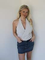 Karsten Stripe Halter Top
