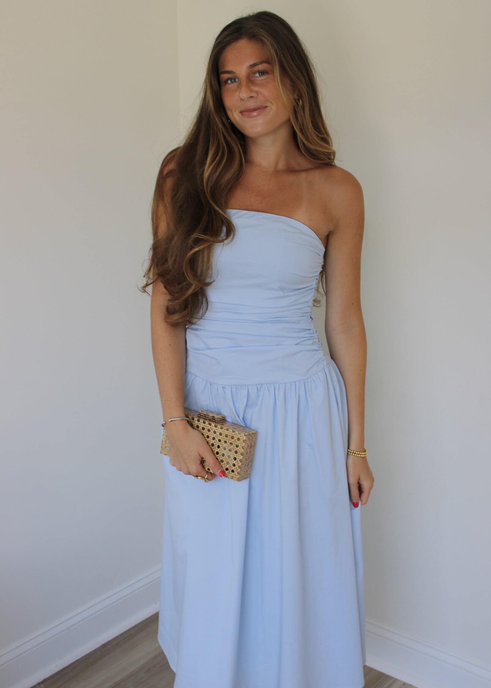 Molly Ruched Bodice Midi Dress