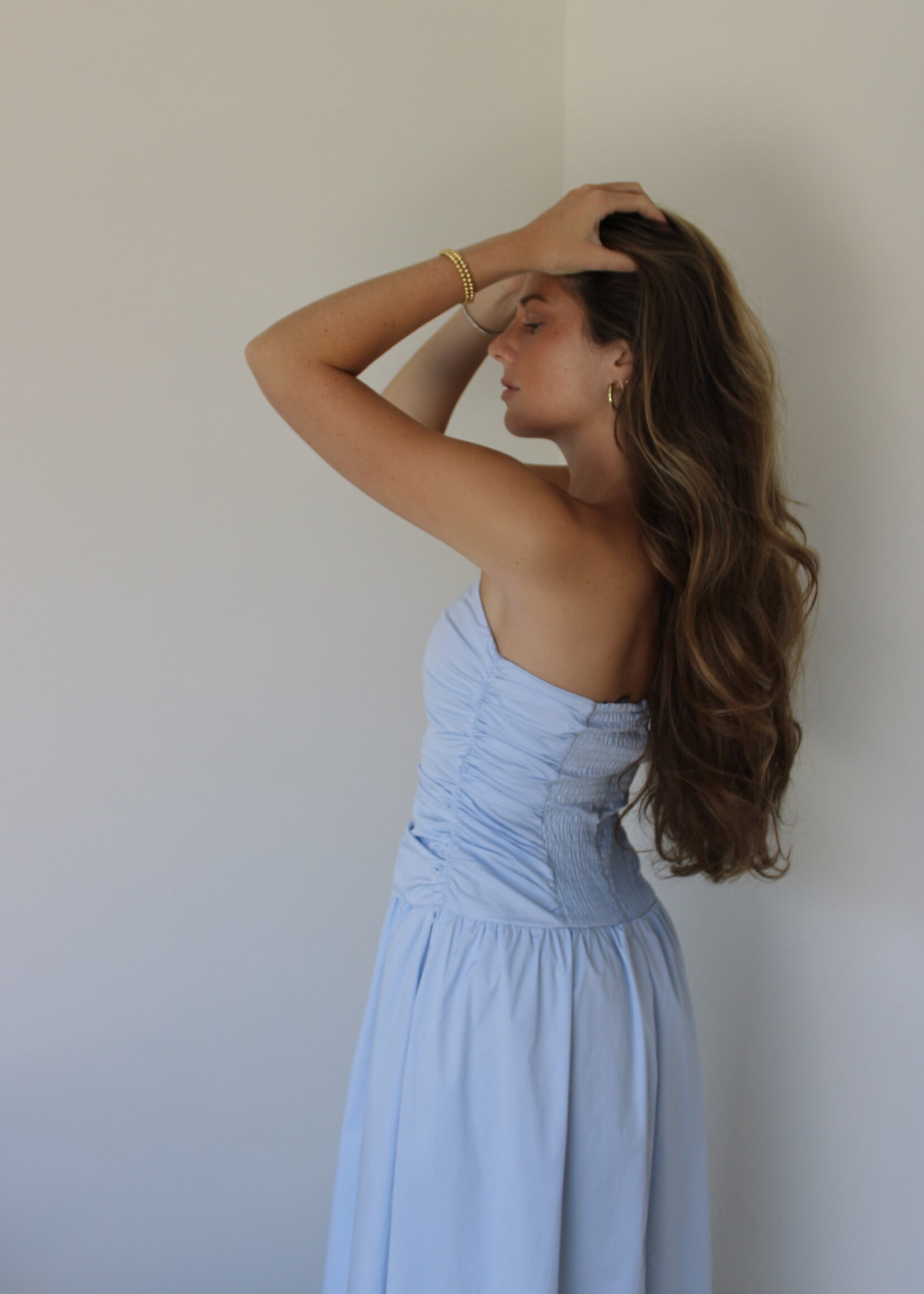 Molly Ruched Bodice Midi Dress