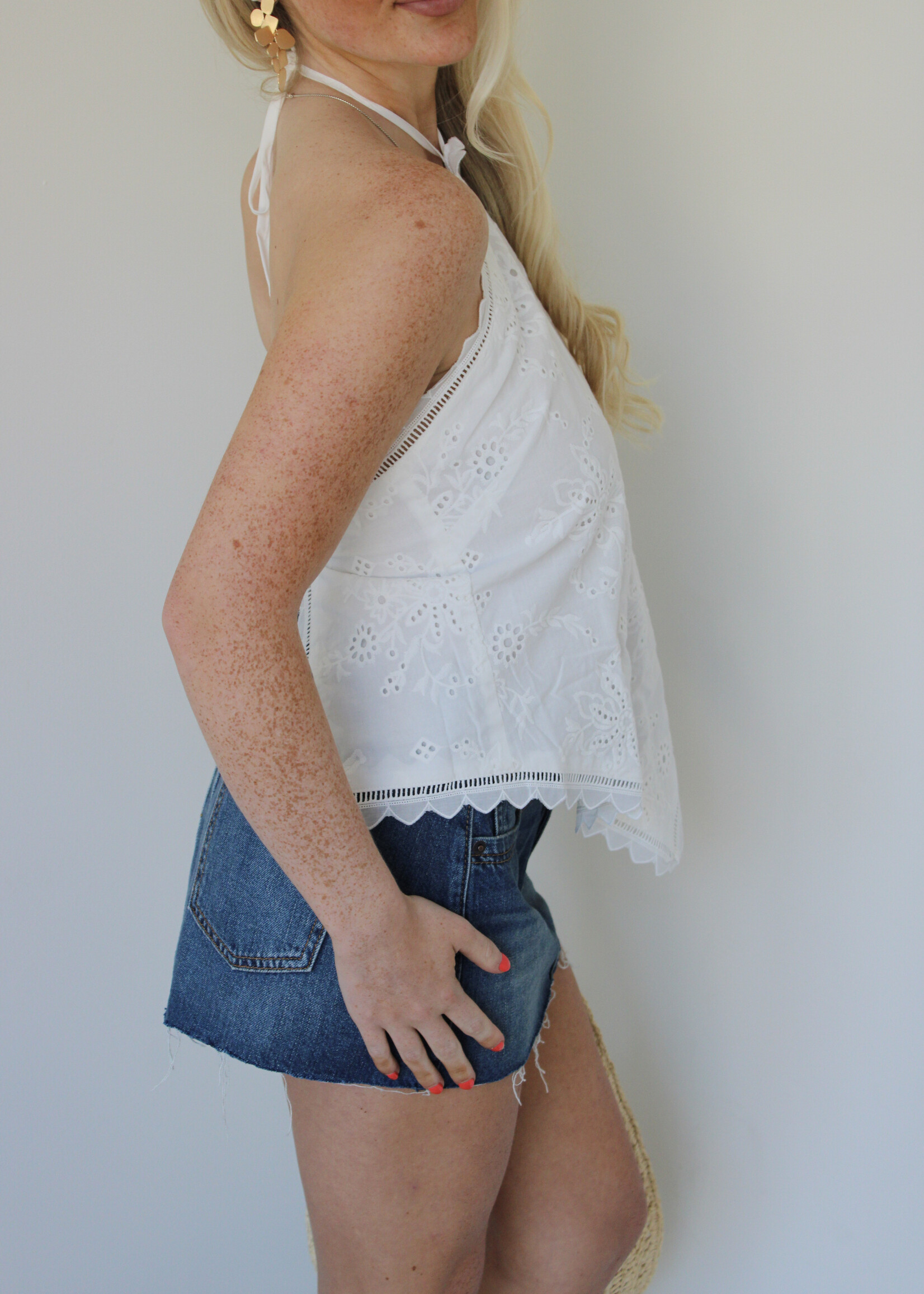Danny Eyelet Halter Top