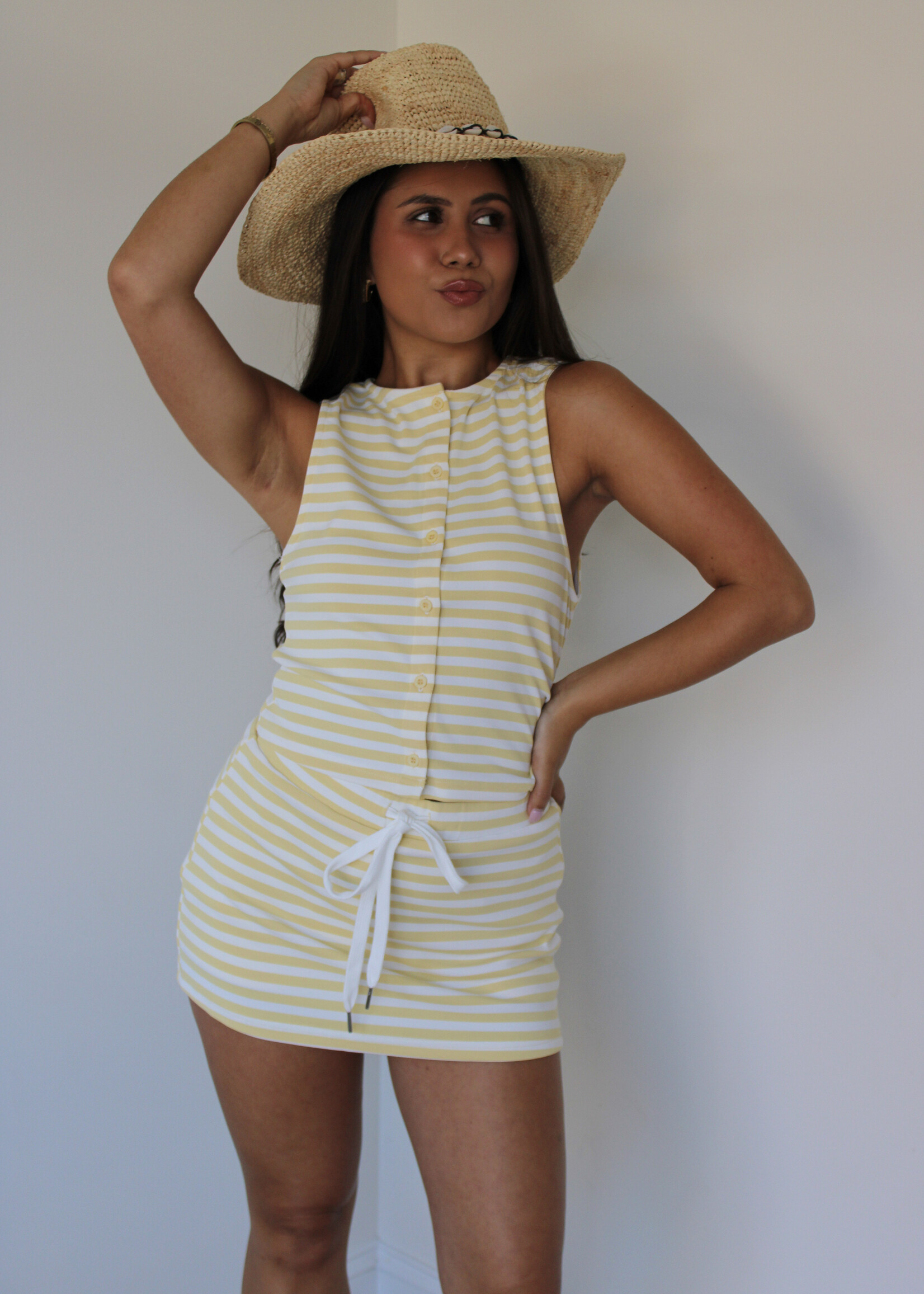 Lizzo Mid Rise Stripe Skort