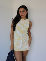 Logan High Neck Stripe Tank