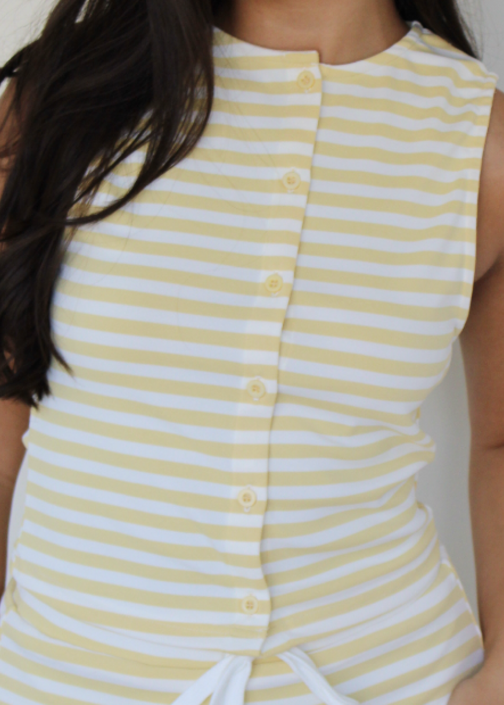 Logan High Neck Stripe Tank
