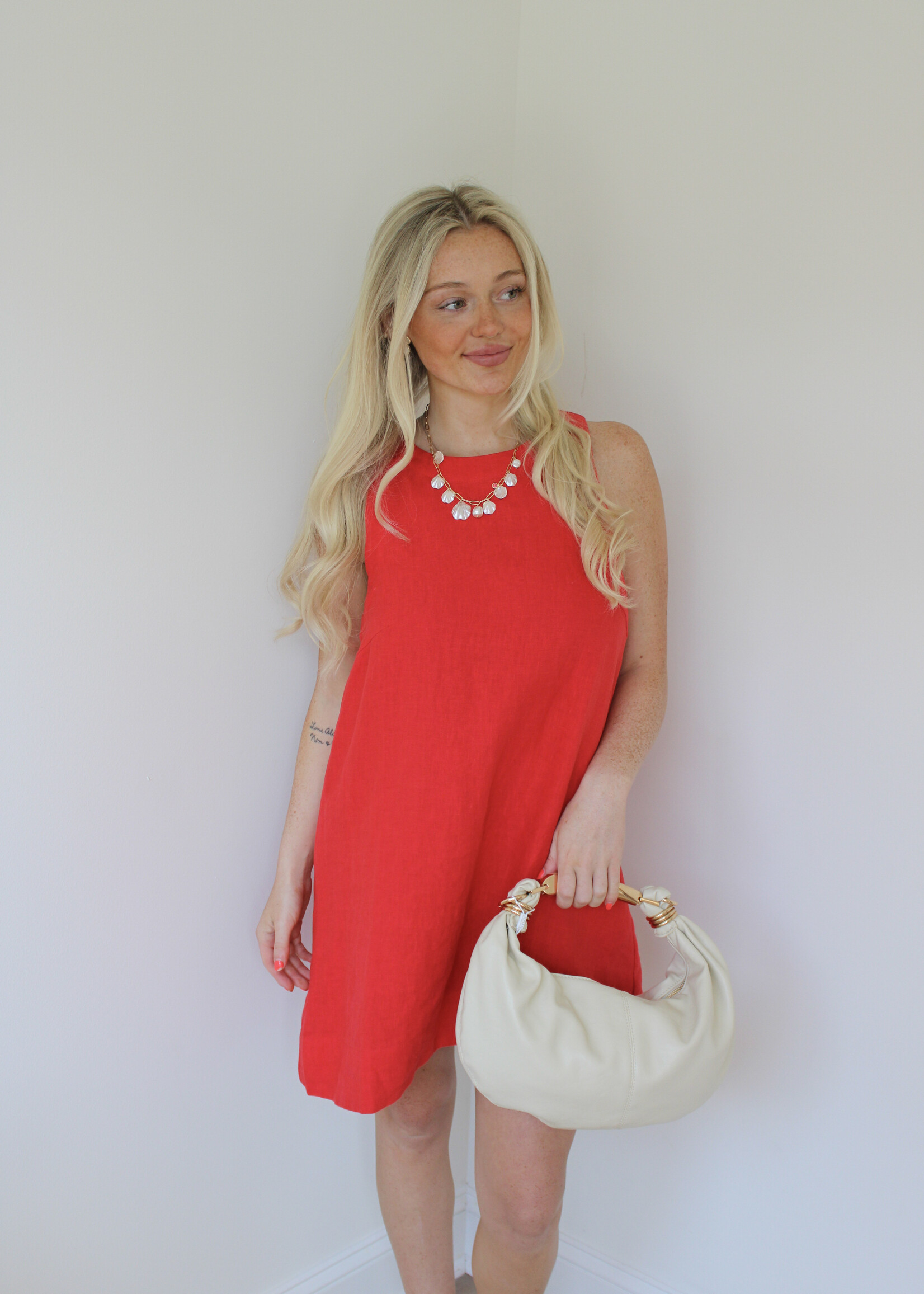 Amy Sleeveless Woven Linen Dress