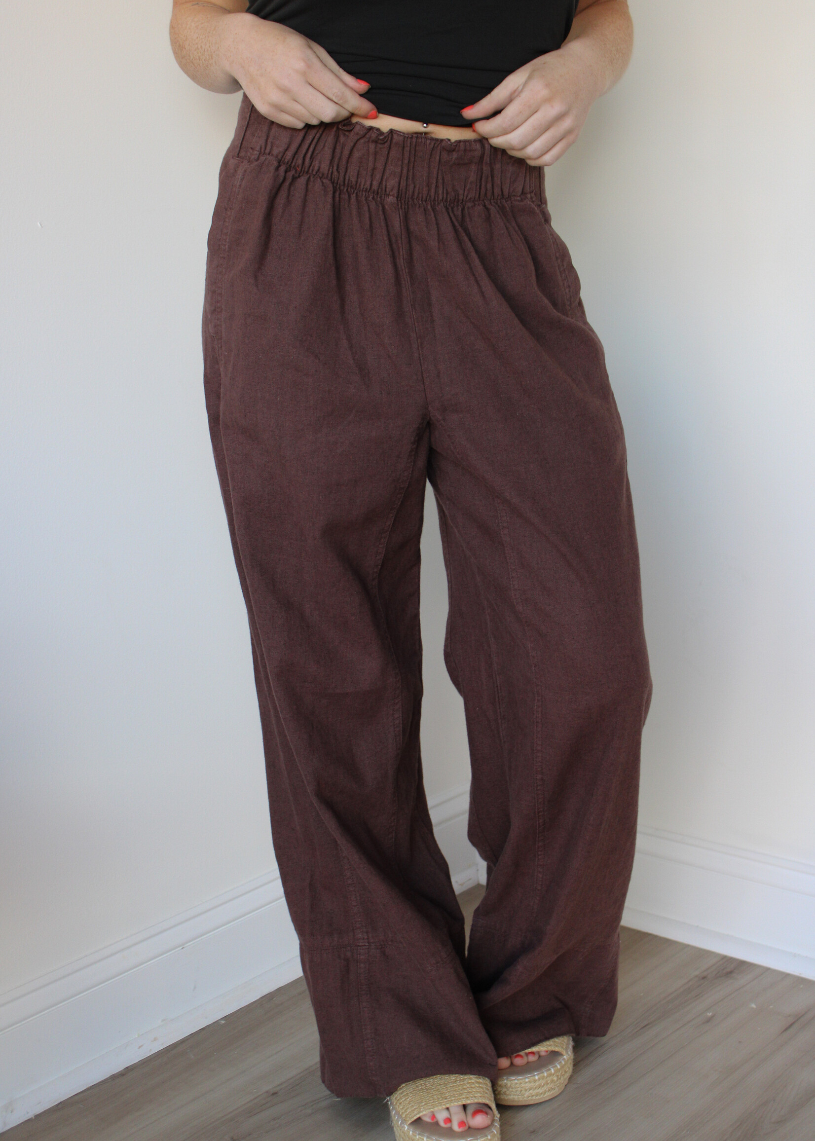 Days End Linen Pull On Pants