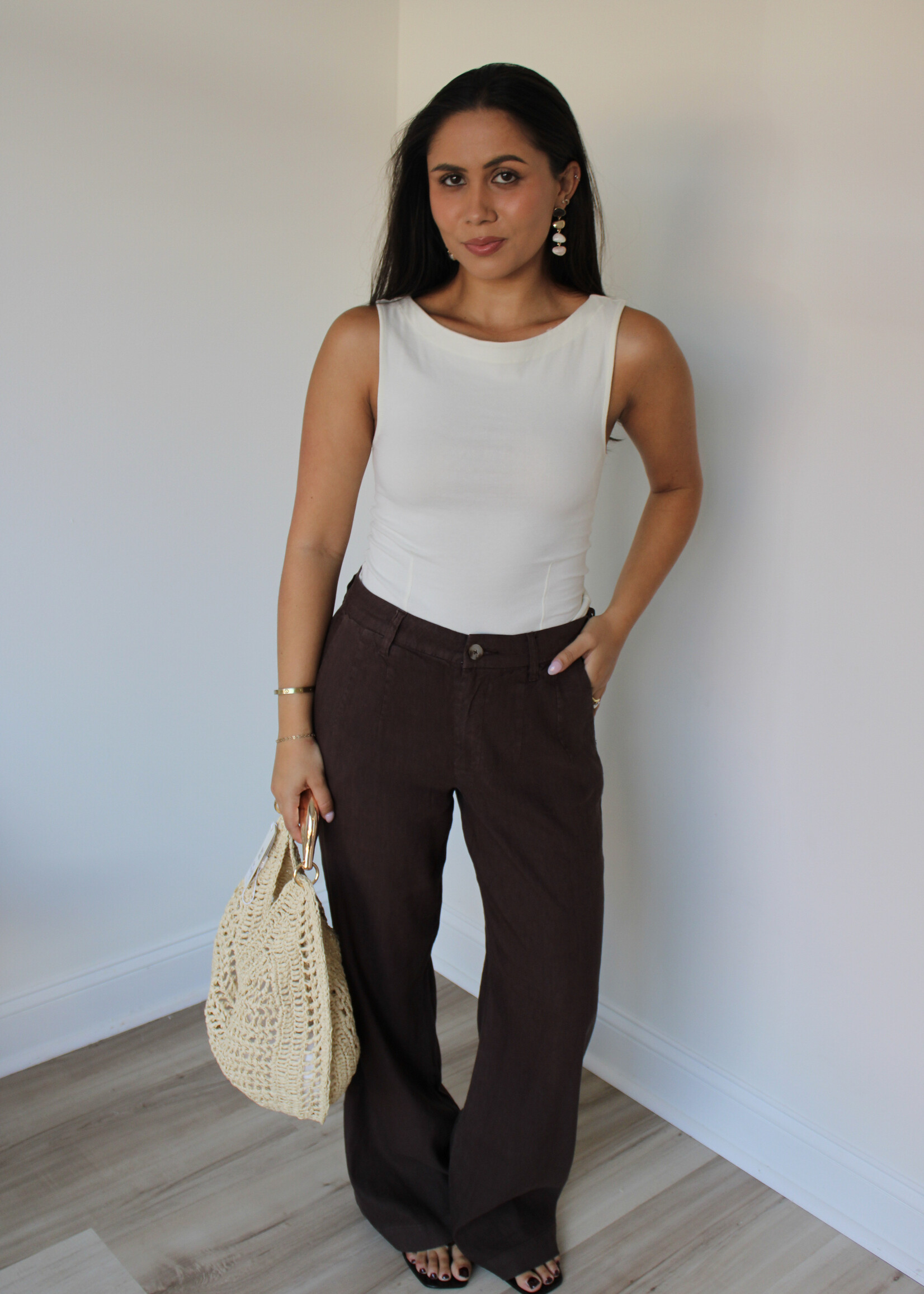 Meg High Rise  Wide Straight Trouser