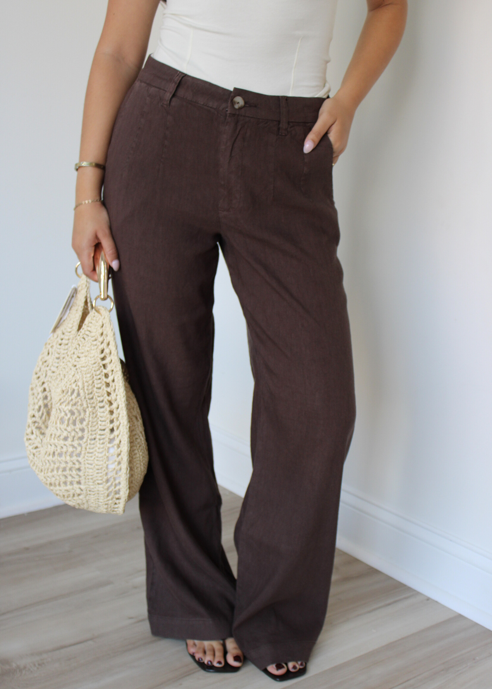 Meg High Rise  Wide Straight Trouser