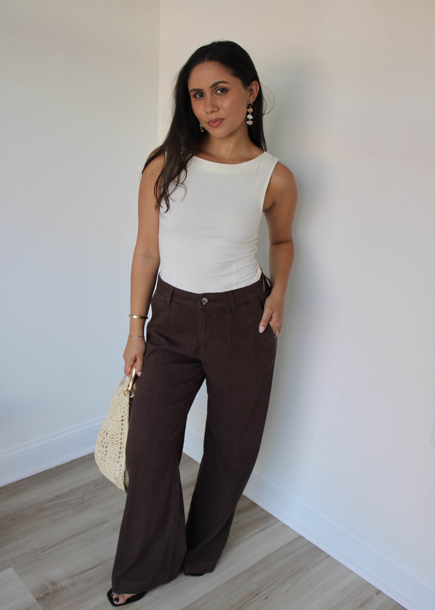Meg High Rise  Wide Straight Trouser