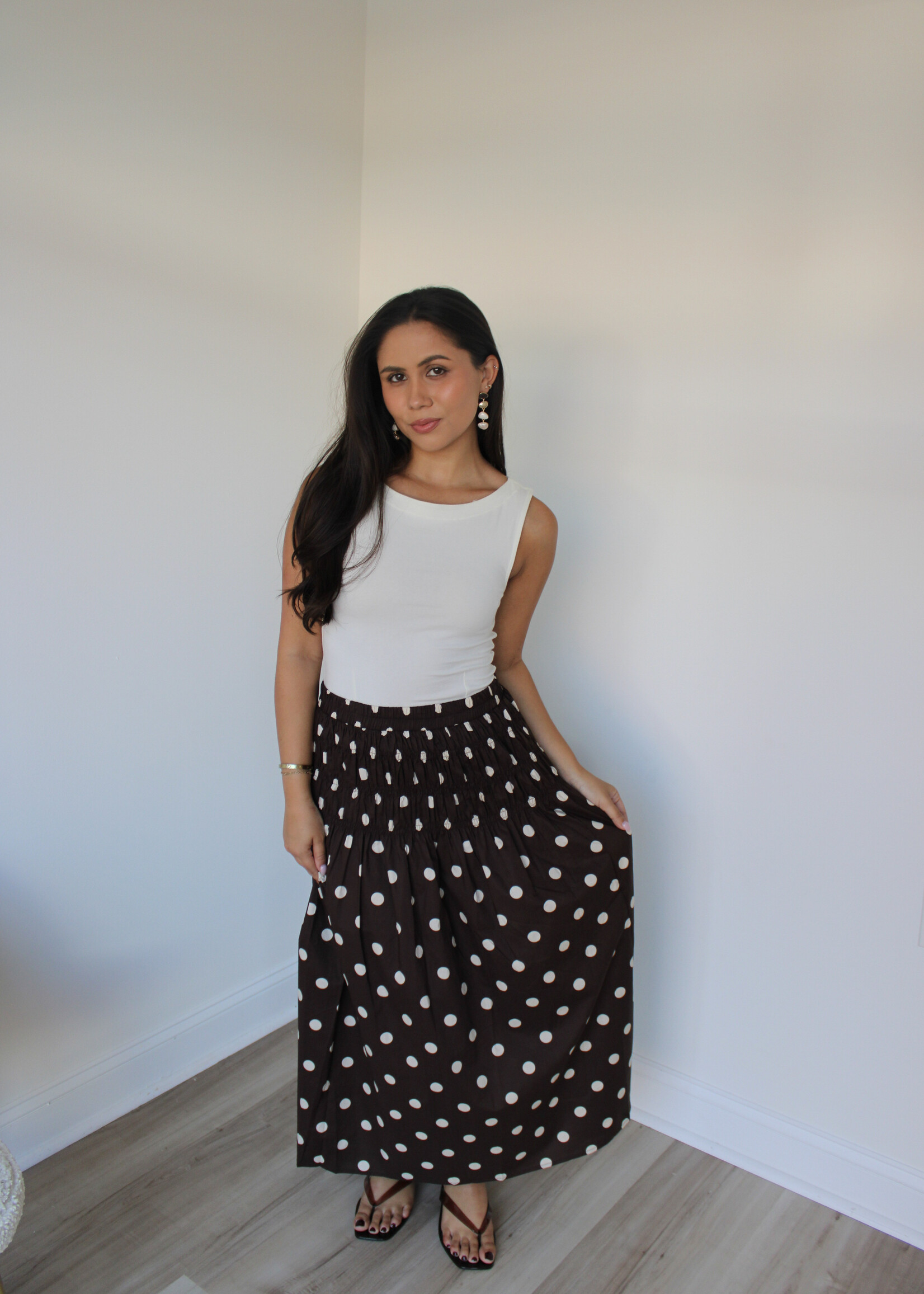 Polly Polka Dot Maxi Skirt