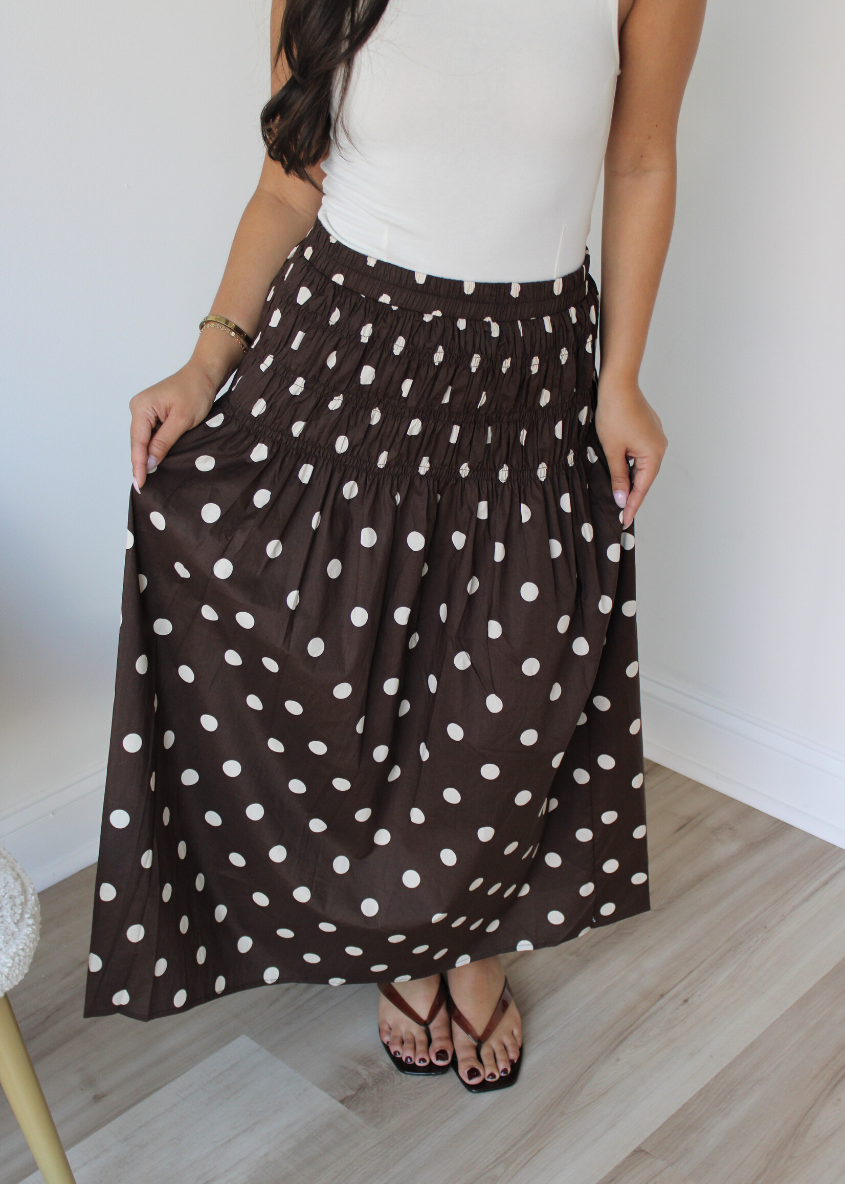 Polly Polka Dot Maxi Skirt