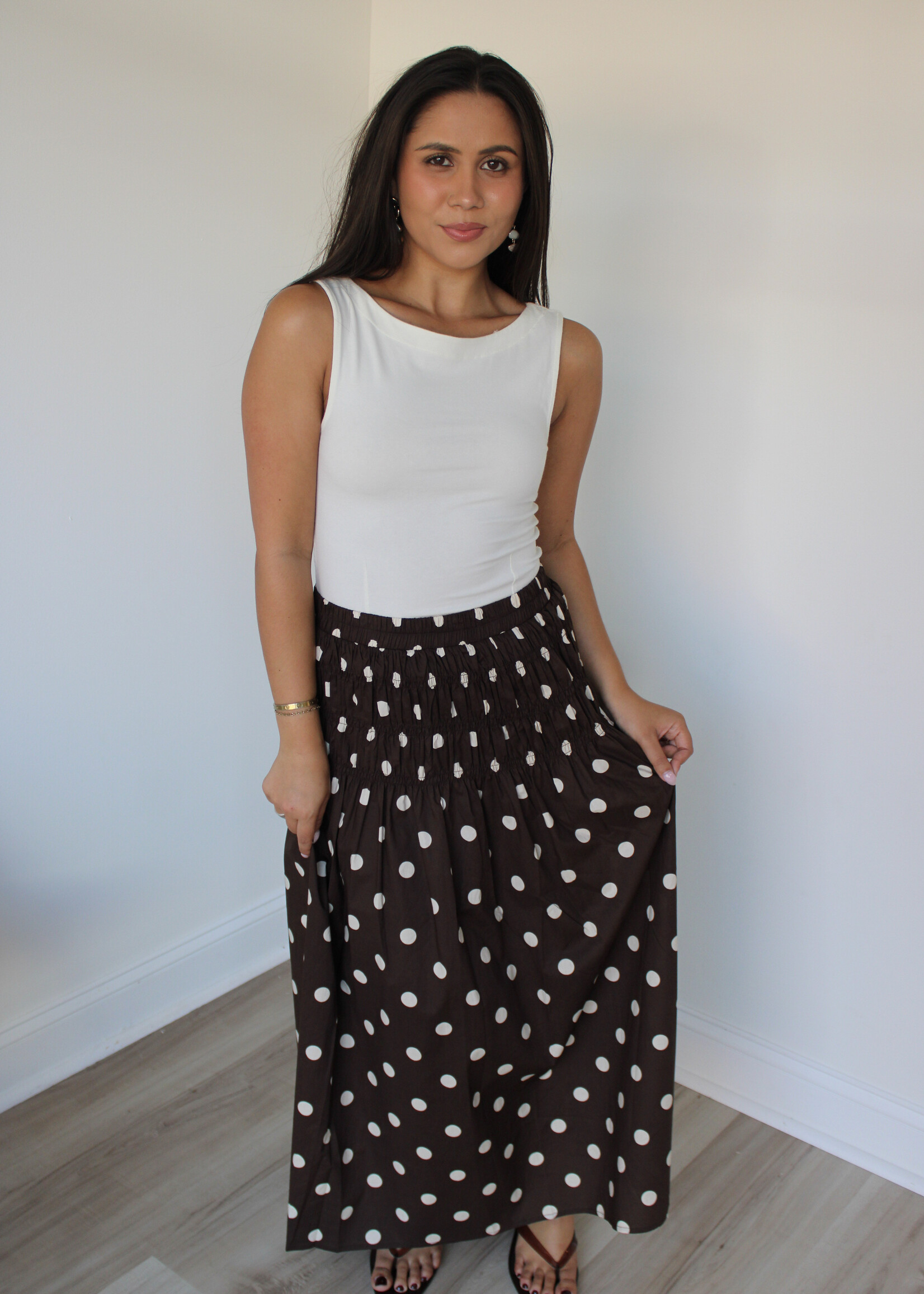 Polly Polka Dot Maxi Skirt