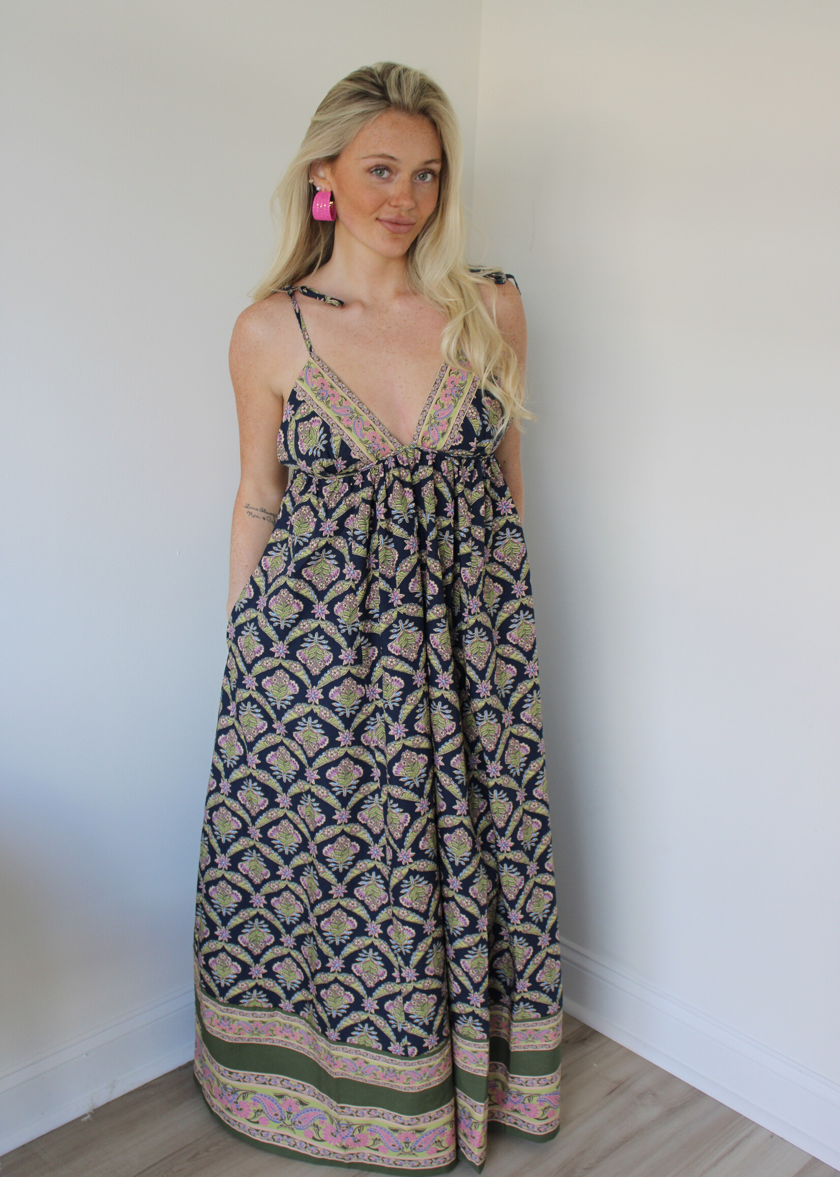Free People Sorrento Stroll Printed Maxi Dress
