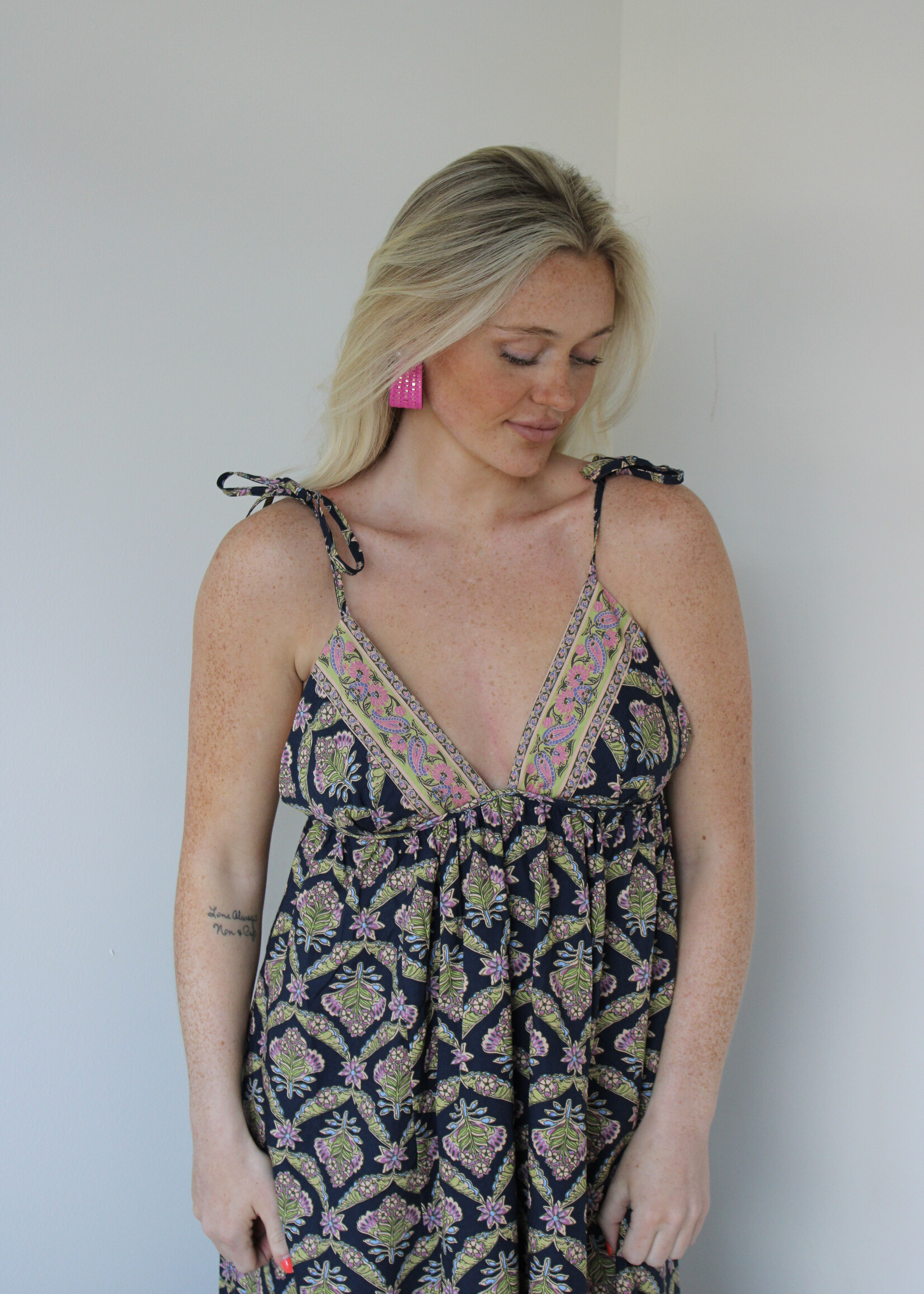 Free People Sorrento Stroll Printed Maxi Dress