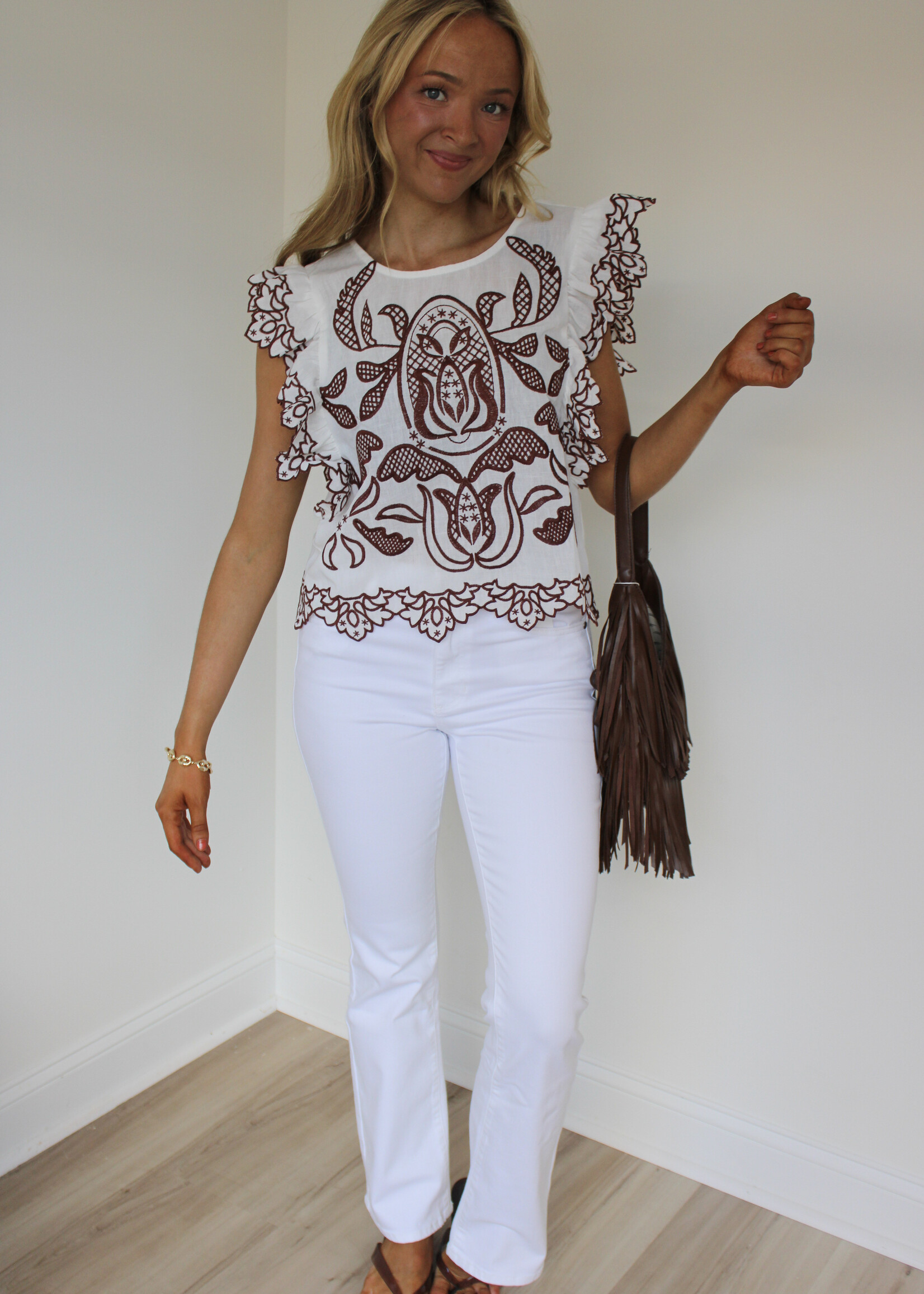 Jezebel Ruffle Sleeve Top