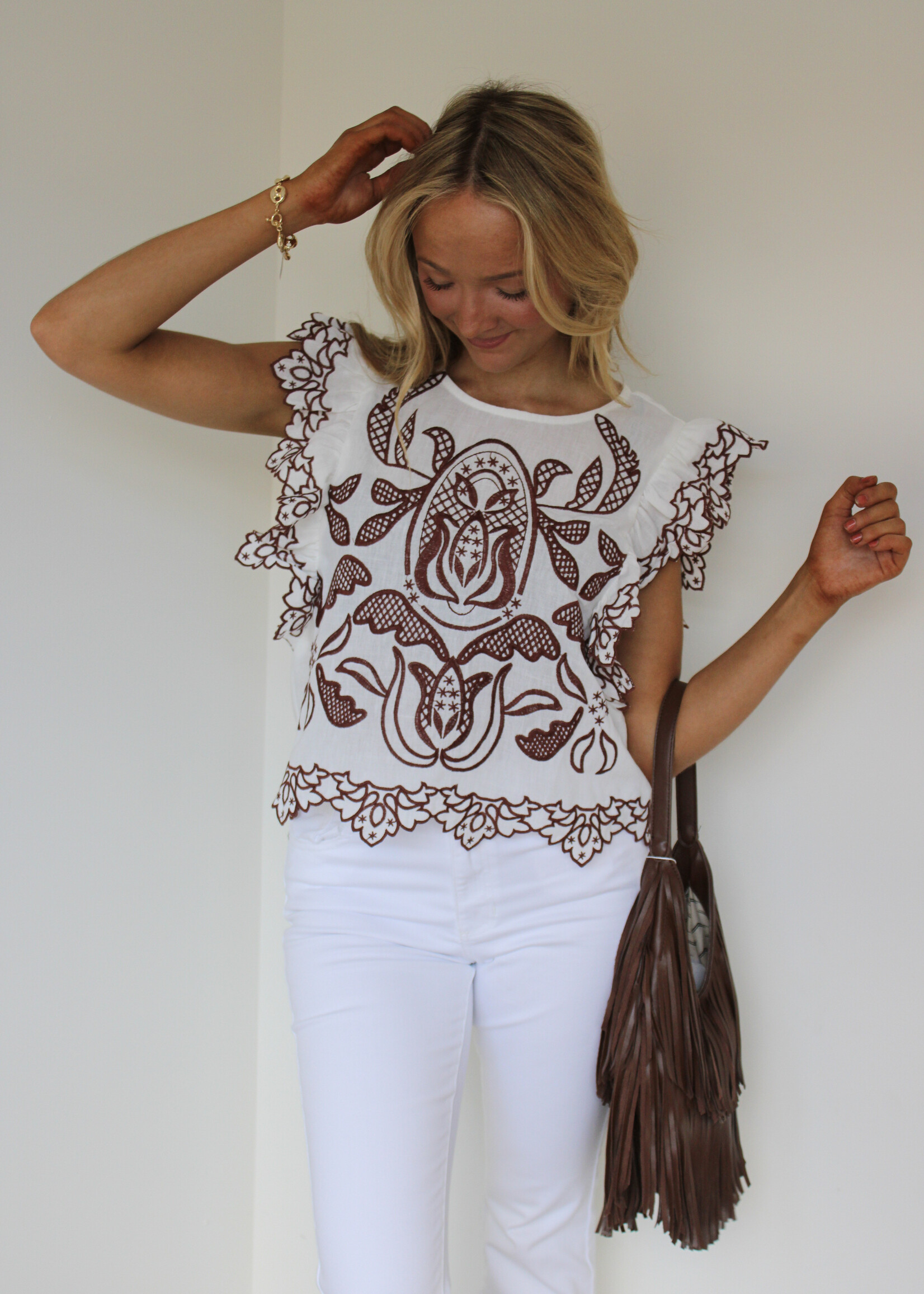 Jezebel Ruffle Sleeve Top