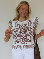 Jezebel Ruffle Sleeve Top