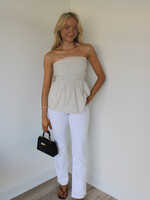 Luella Striped Peplum Tube Top