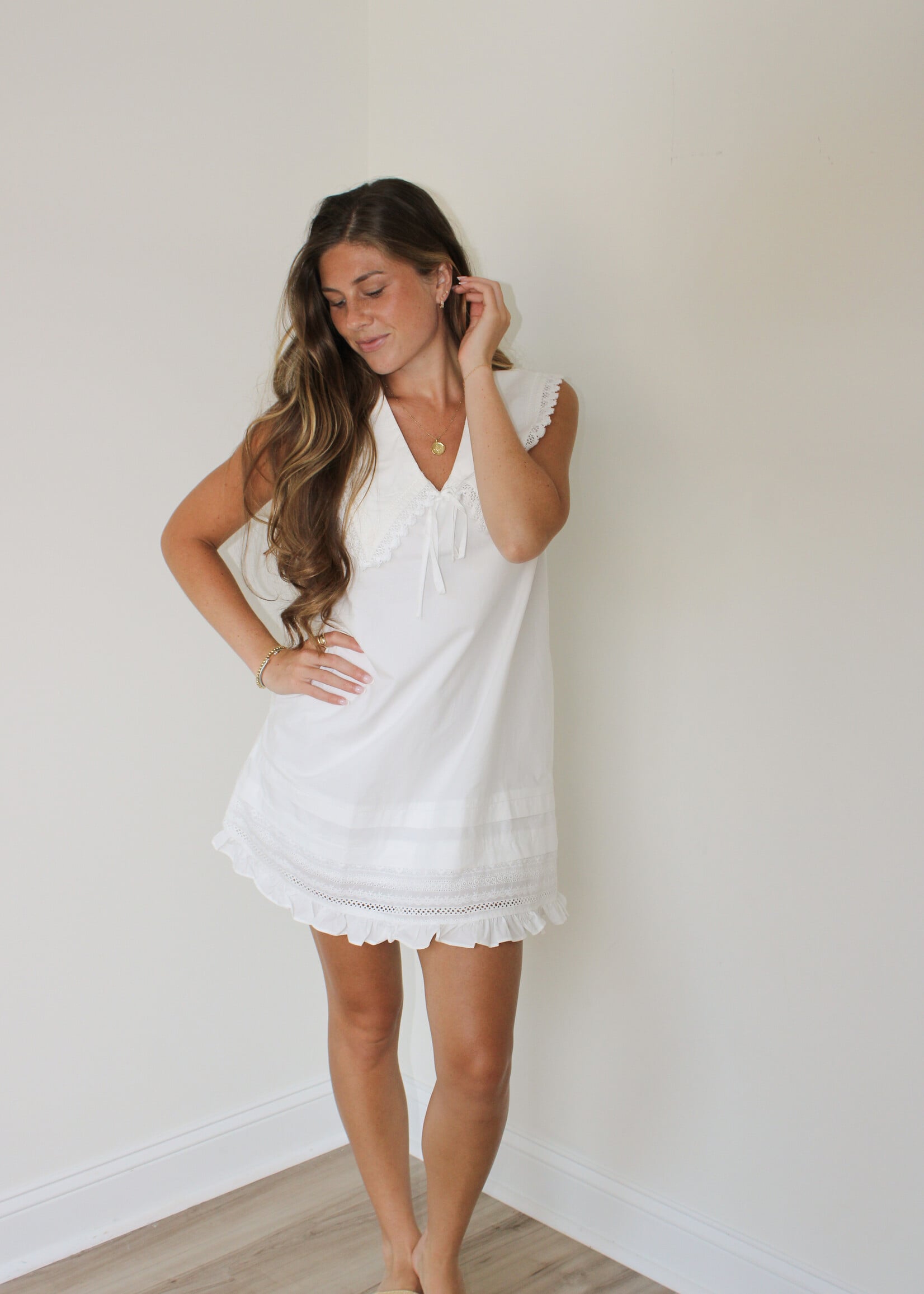 Beanca Ruffle Hem Mini Dress