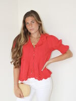 Neeja Embroidered Button Up Blouse