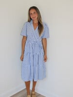 Pepito Striped Tiered Midi Dress