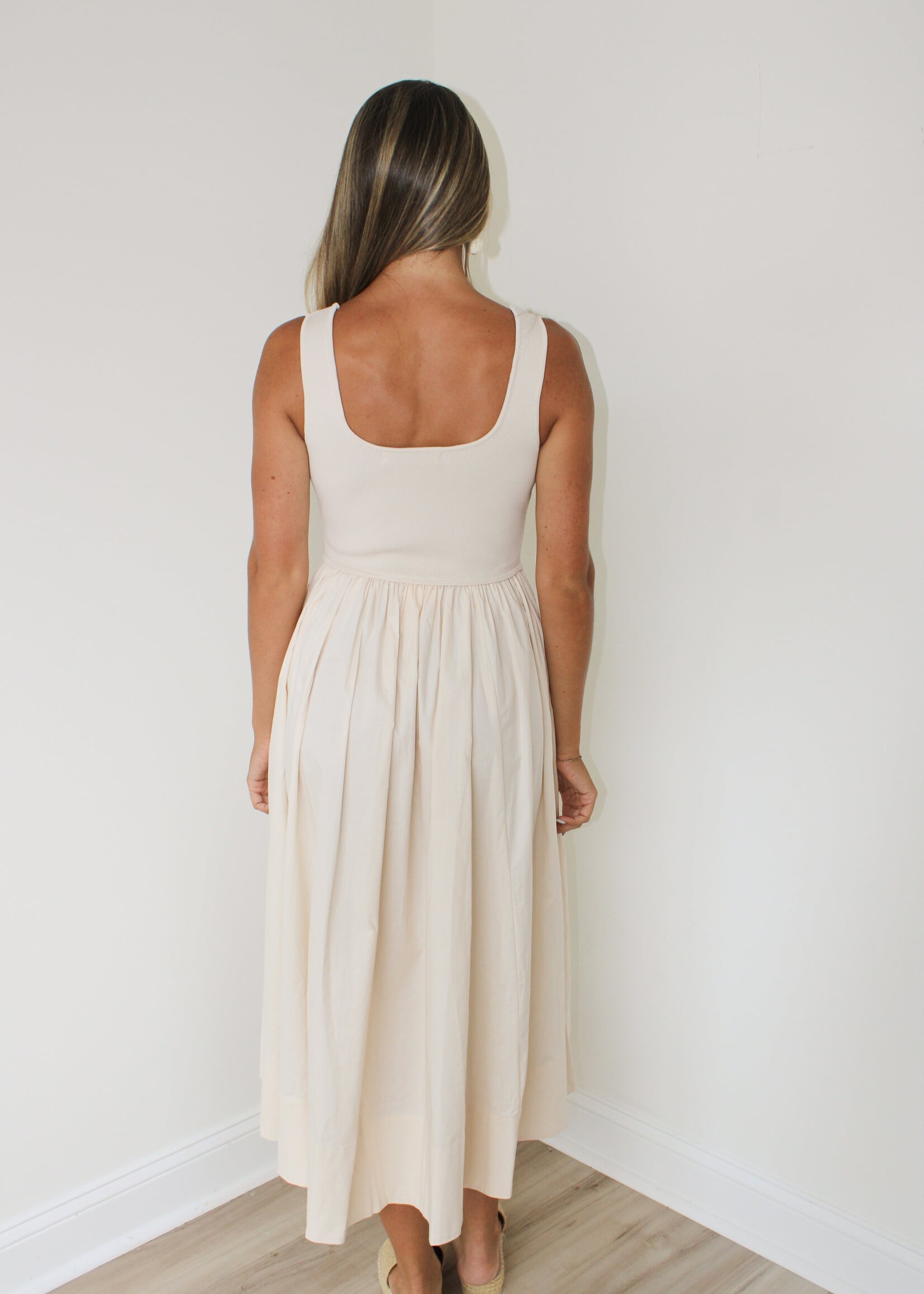 Joella Mixed Media Tank Dress