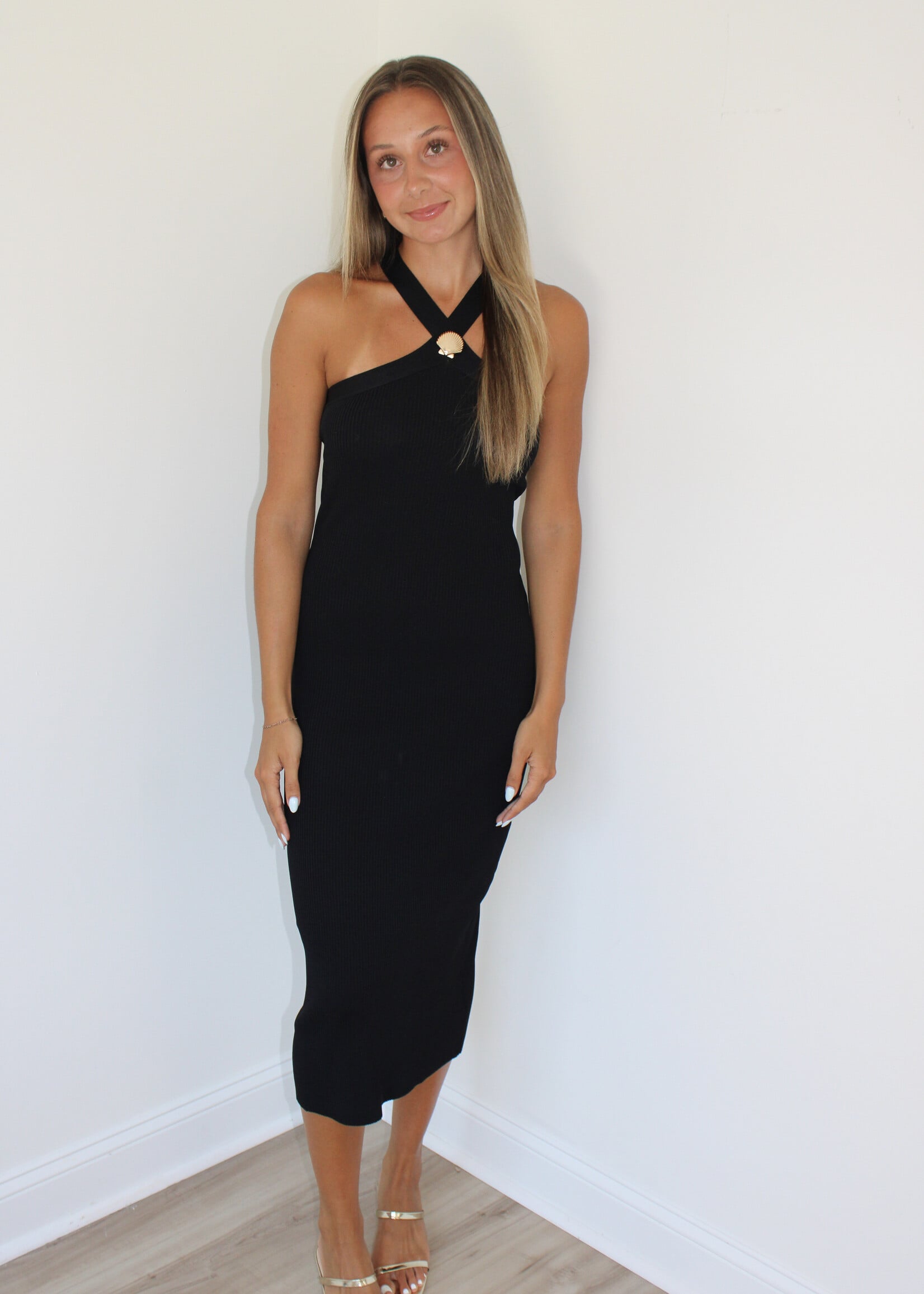 Mckinley Shell Halter Neck Dress